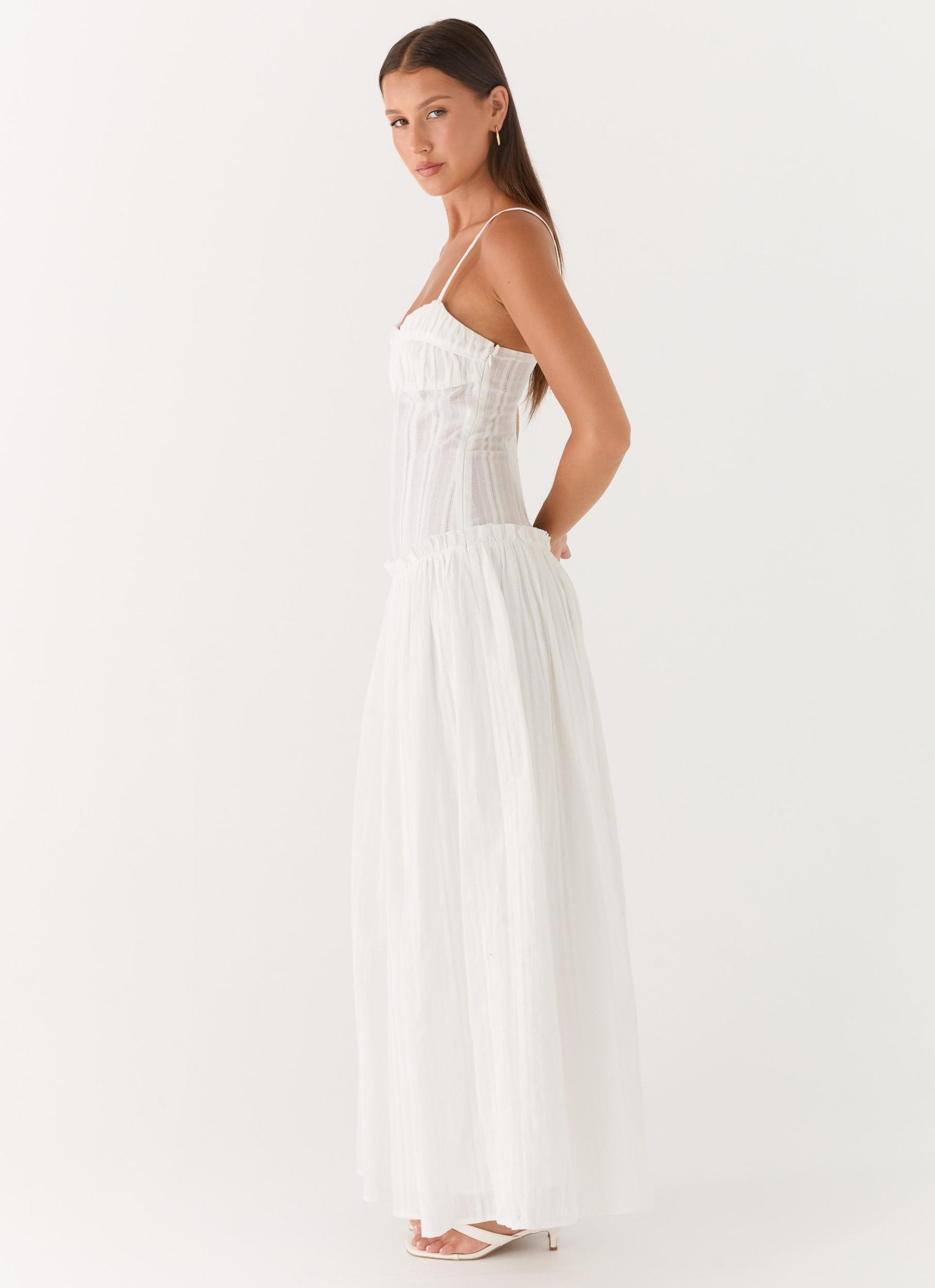 Jacinda Drop Waist Maxi Dress - Ivory Product Image