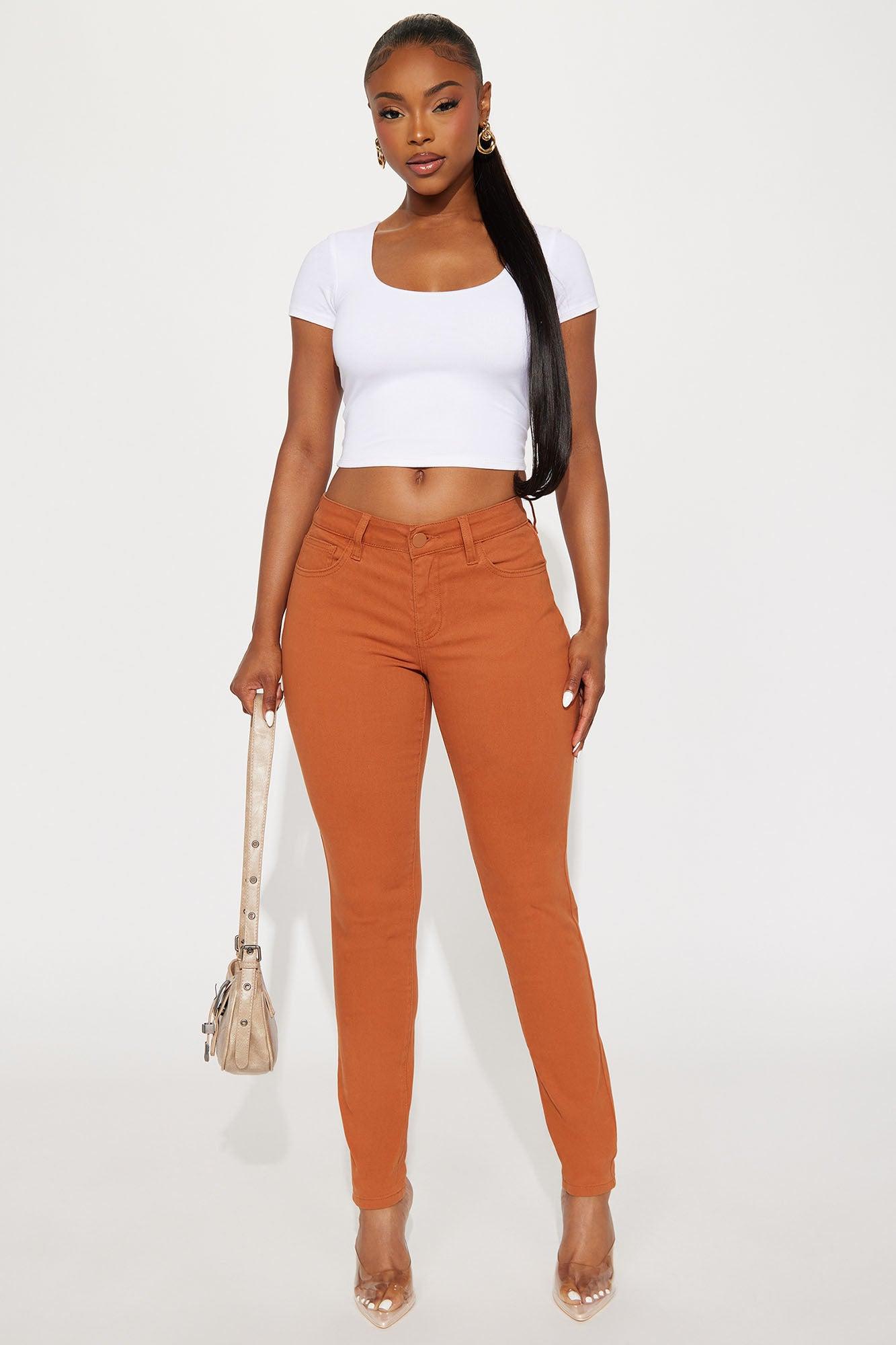 Skinny Uniform Pants - Rust Female Product Image