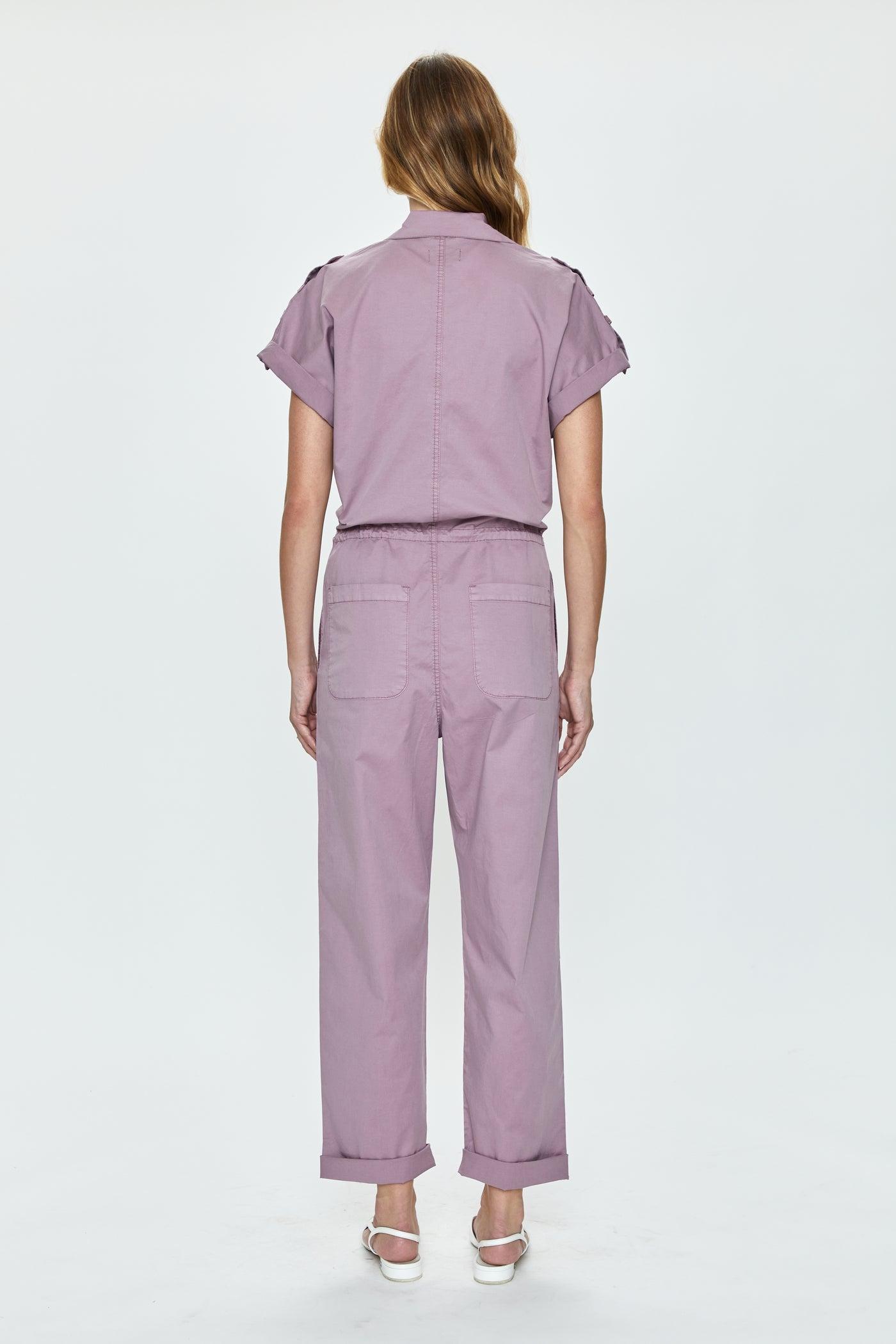 Jordan Zip Front Jumpsuit- Lilac Dust Product Image