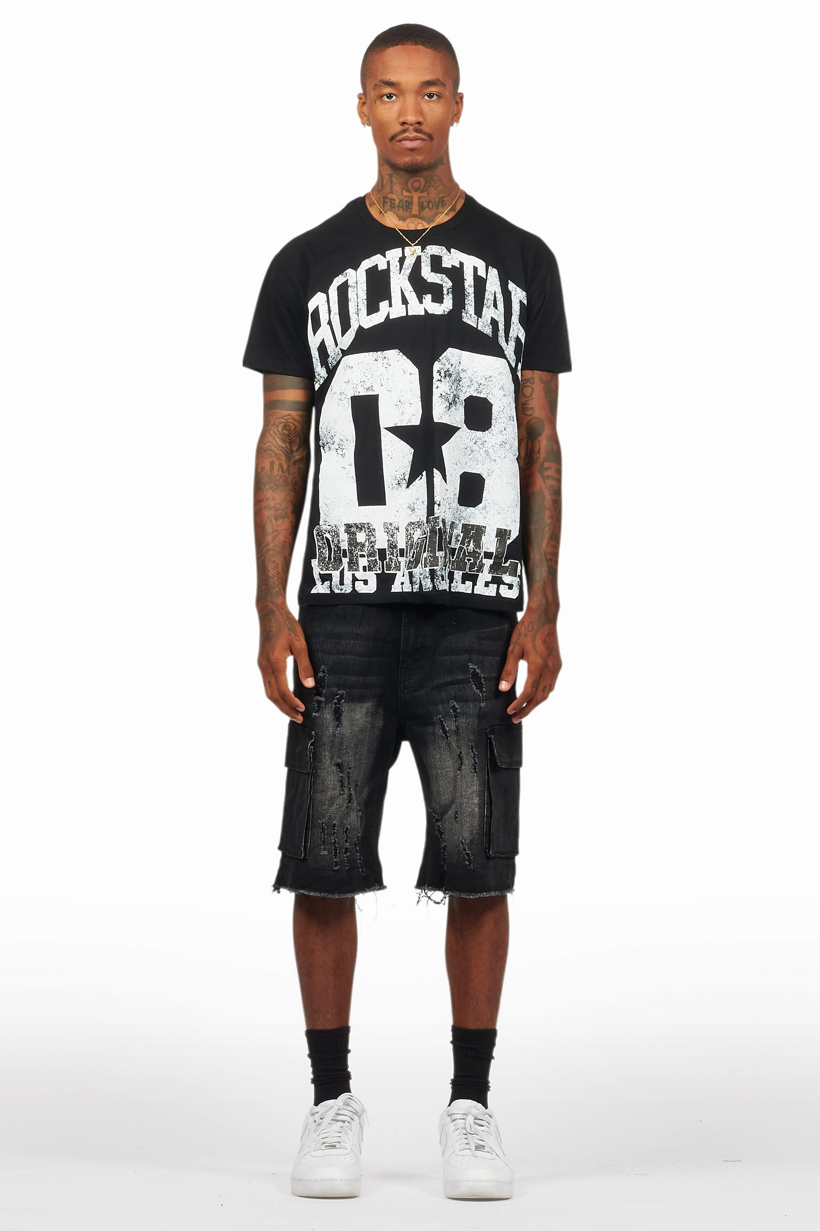 Kalix Black T-Shirt/Denim Short Set Male Product Image