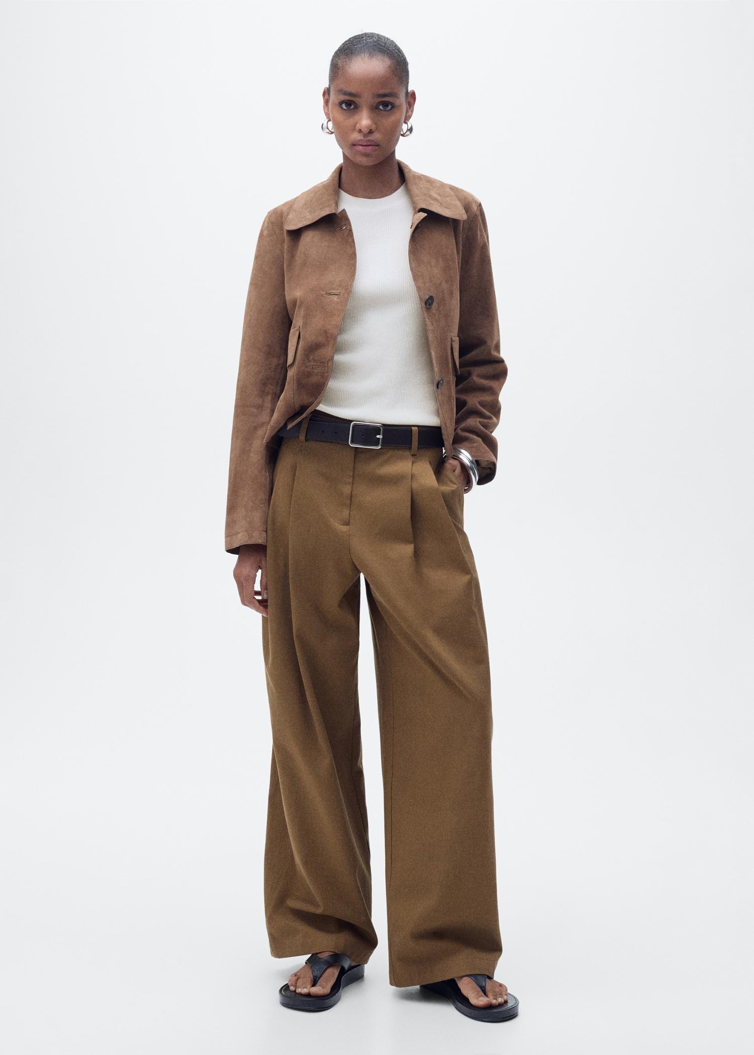 Ribbed knit top - Women | MANGO USA Product Image