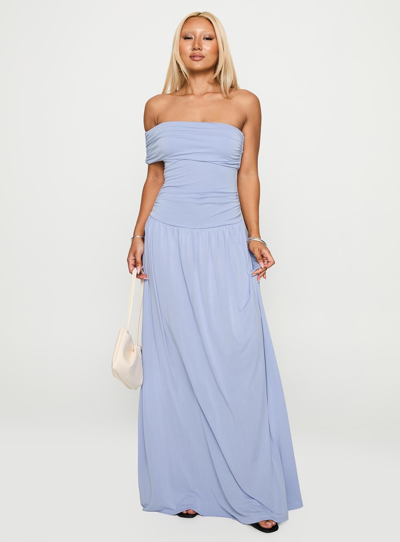 Decadence Strapless Maxi Dress Lilac Product Image