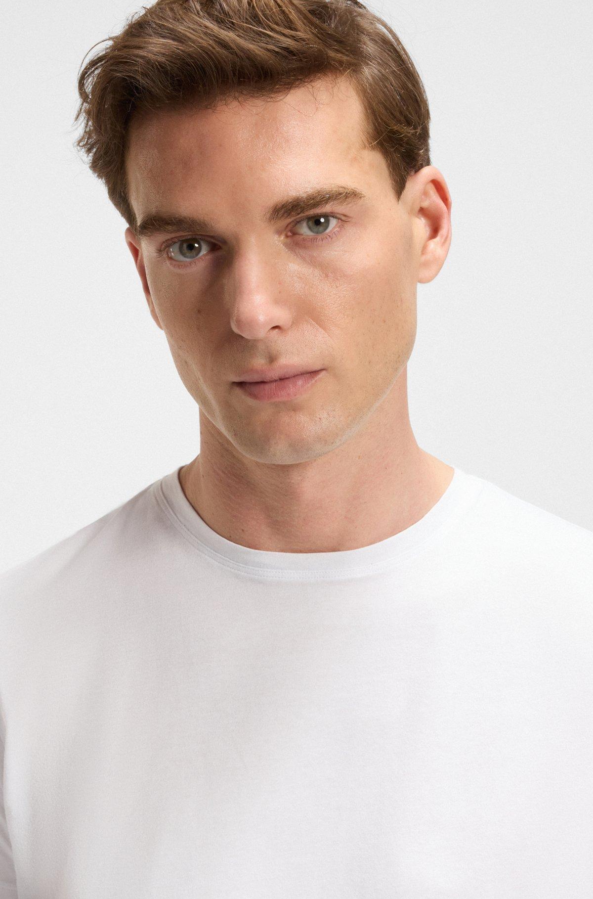 BOSS - BECKHAM x BOSS T-shirt in mercerised cotton - White Product Image