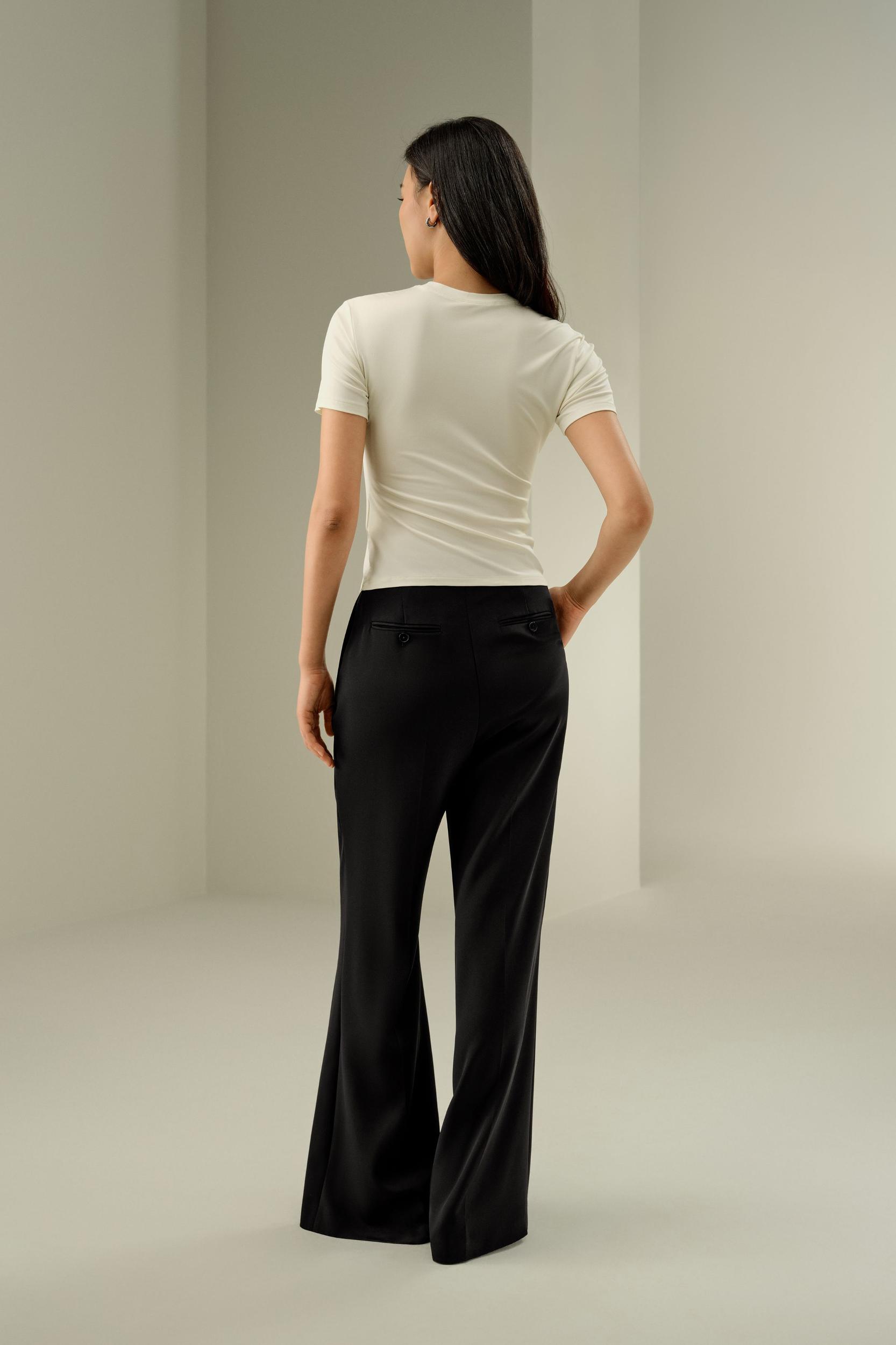 Slim Fitted Silk Jersey Tee Product Image