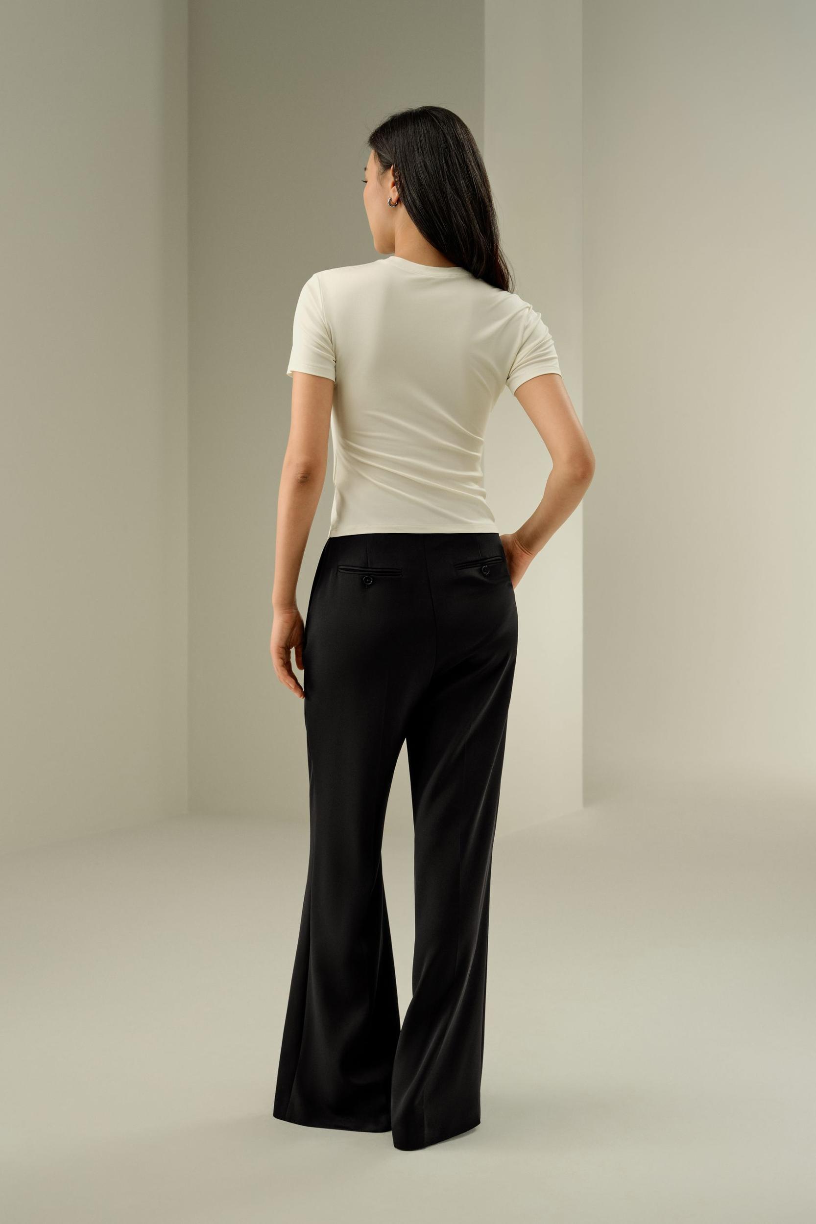 Slim Fitted Silk Jersey Tee Product Image