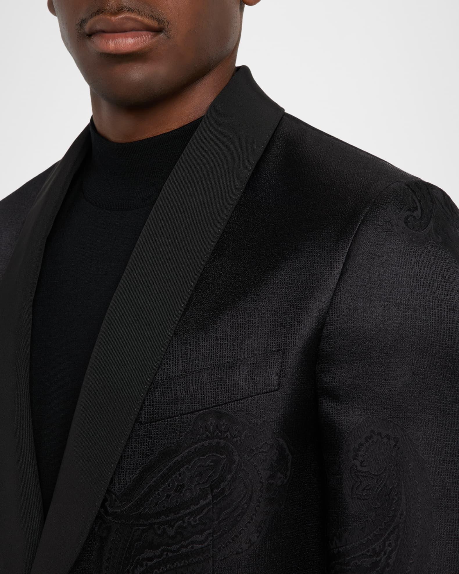 Men's Paisley Jacquard Single-Breasted Blazer Product Image
