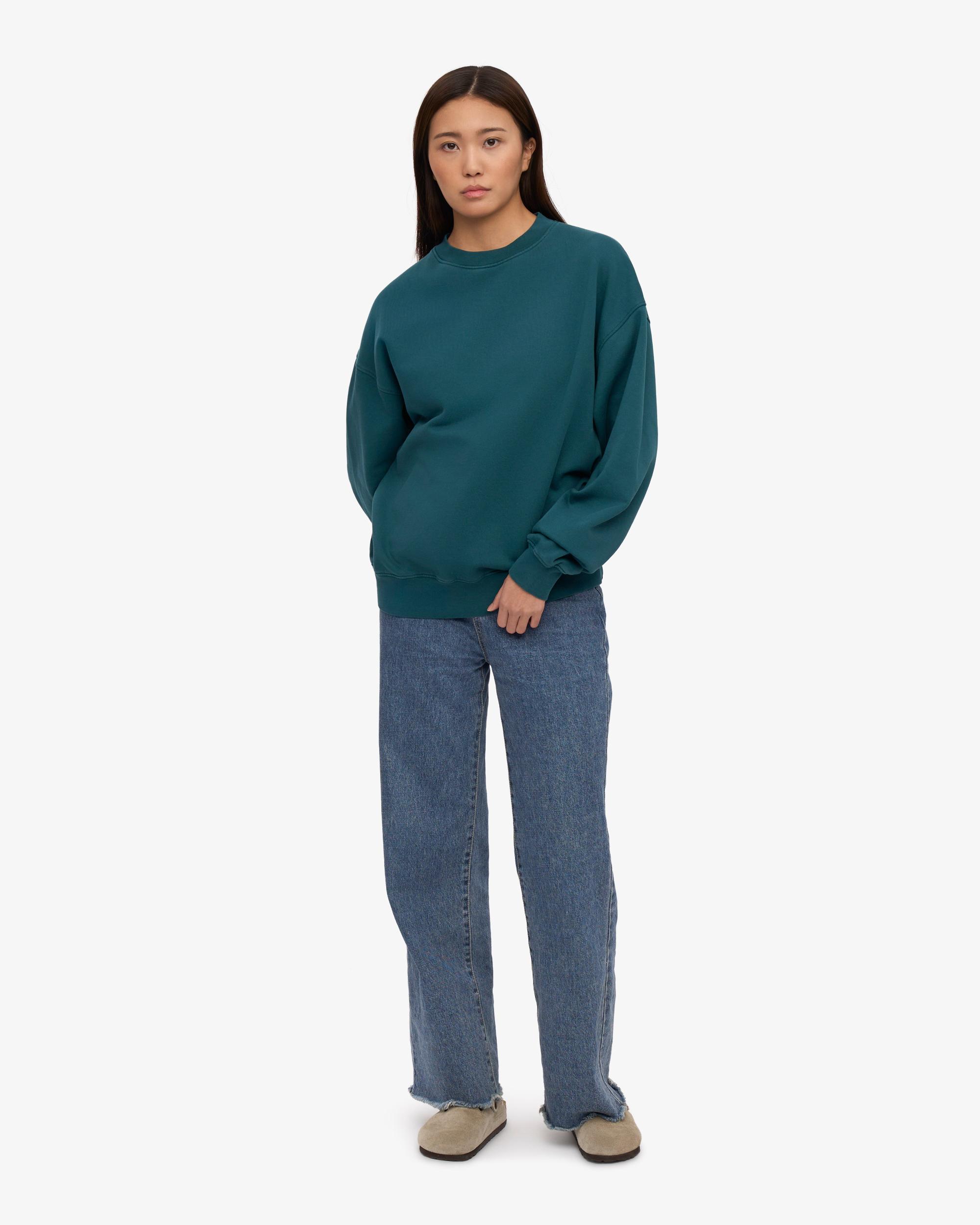 Organic Oversized Crew - Ocean Green Product Image
