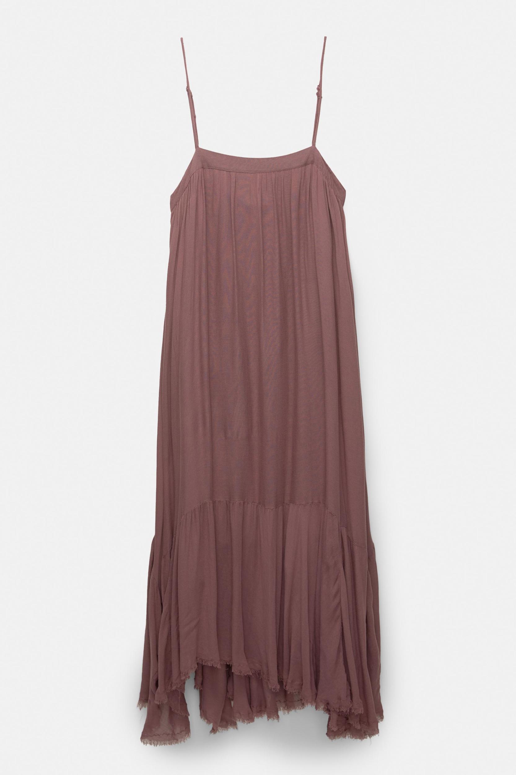 Midi dress with ruffled hem Product Image