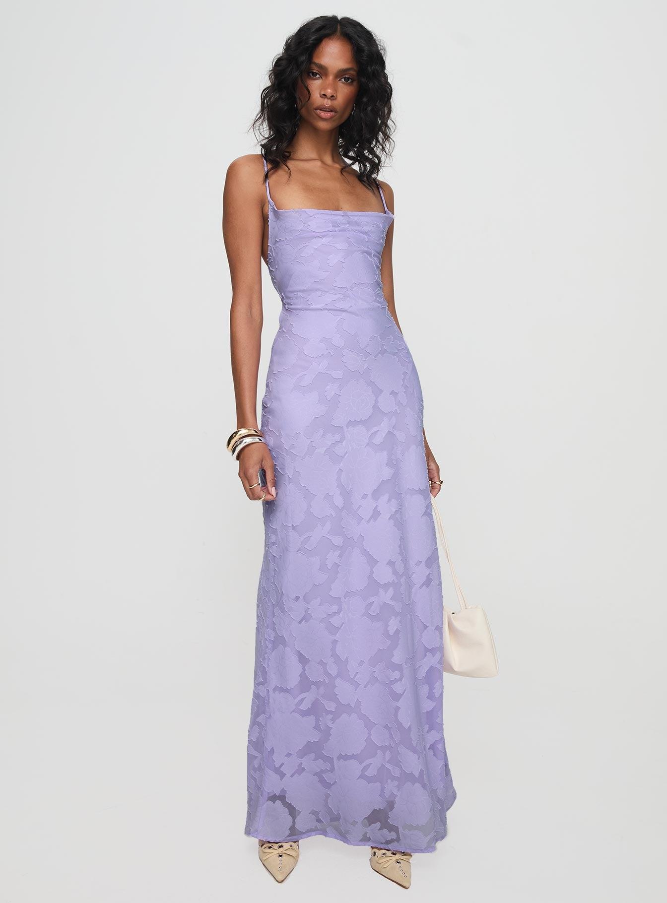 Celena Maxi Dress Lilac Burnout Product Image