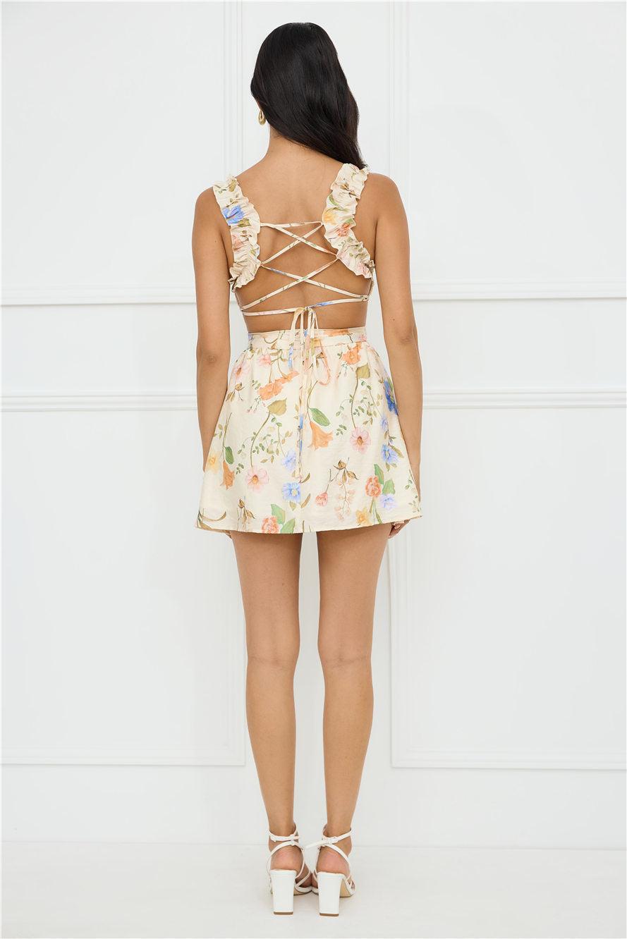 Florals In Spring Mini Dress Print Product Image