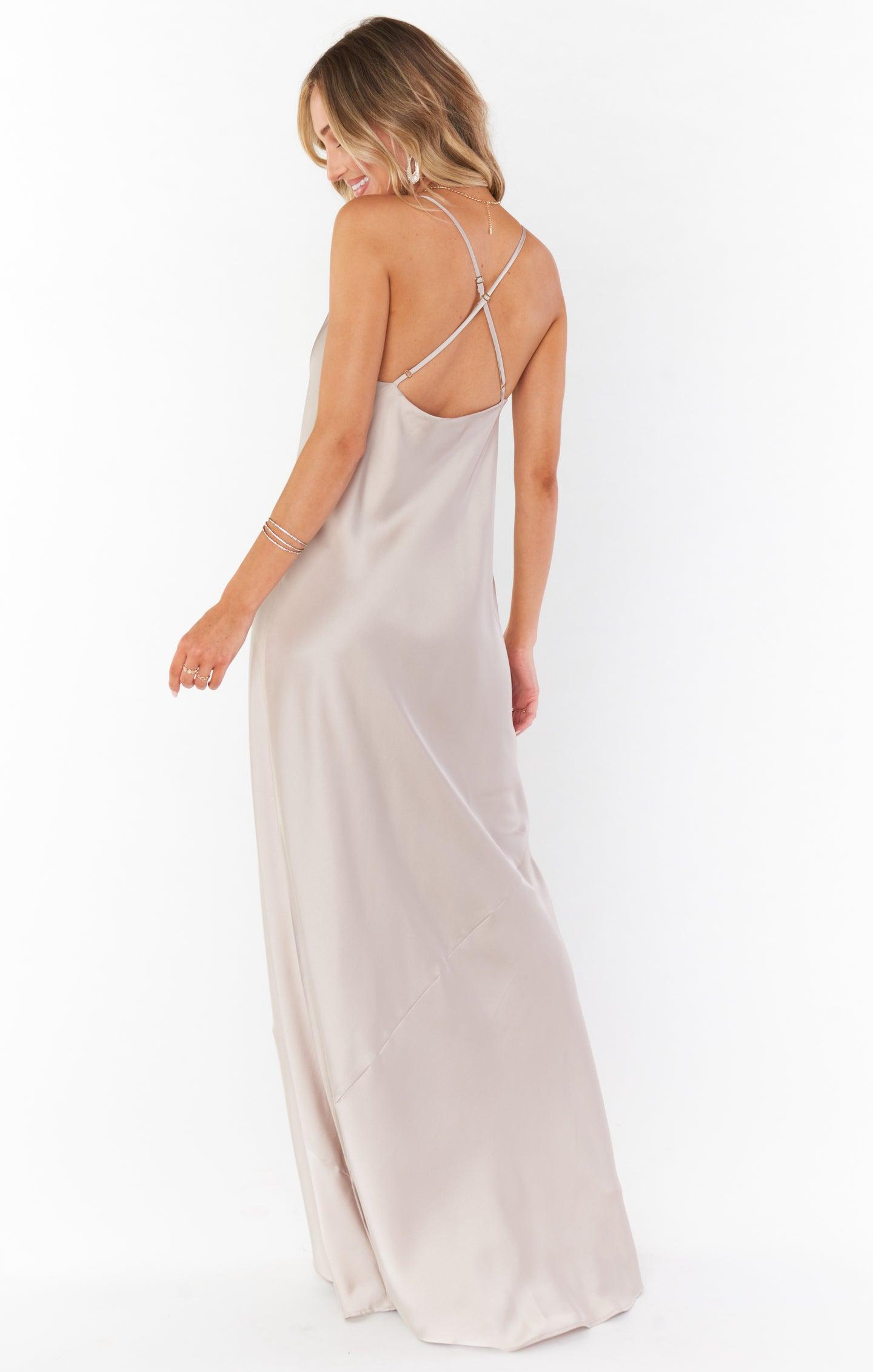 Tuscany Maxi Slip Dress ~ Show Me The Ring Luxe Satin Product Image
