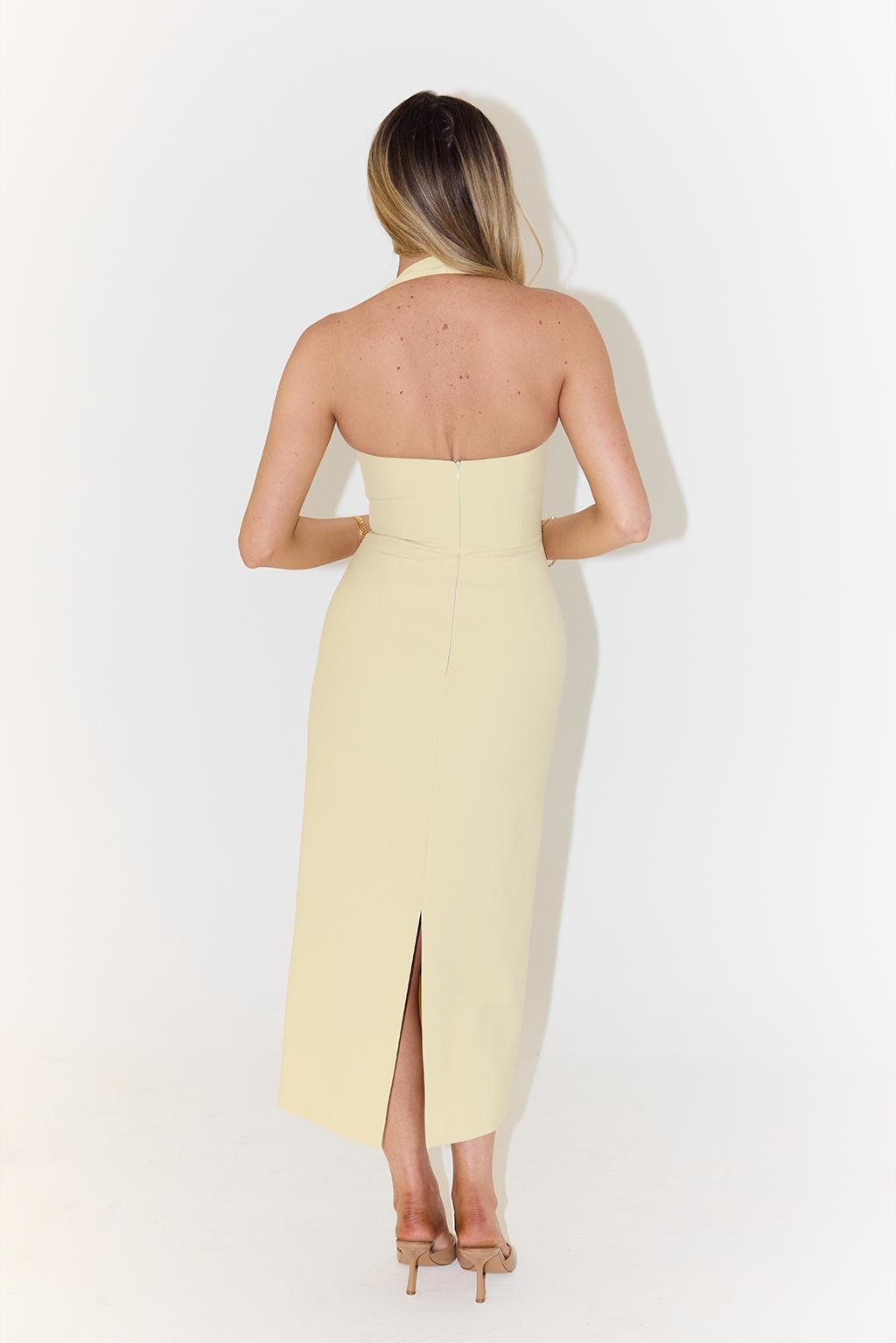 The Ultimate Muse Halter Neck Midi Dress Product Image