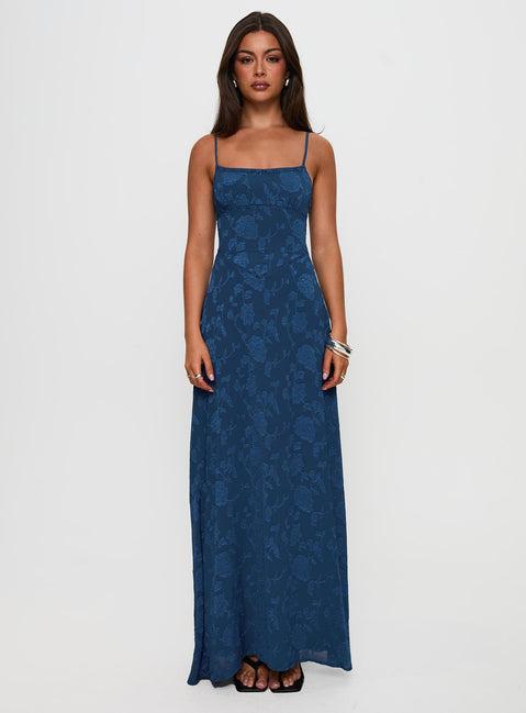South Of France Maxi Dress Navy Product Image