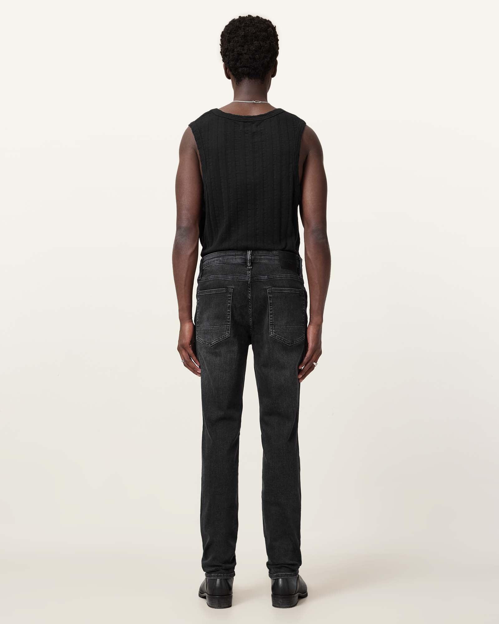 Sid Skinny Fit Denim Jeans Washed Black | ALLSAINTS US Product Image