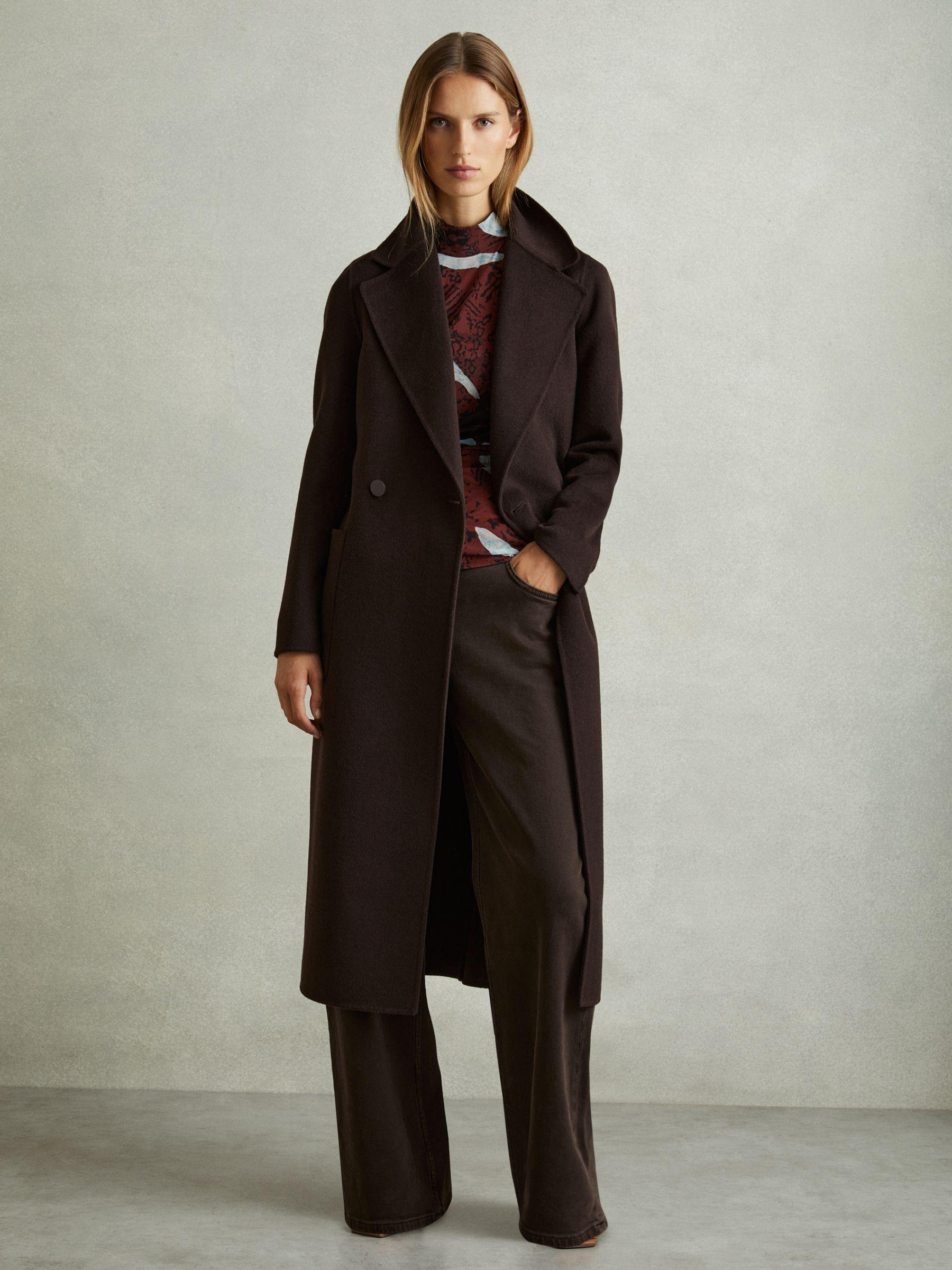 Printed Ruched Top in Burgundy Product Image