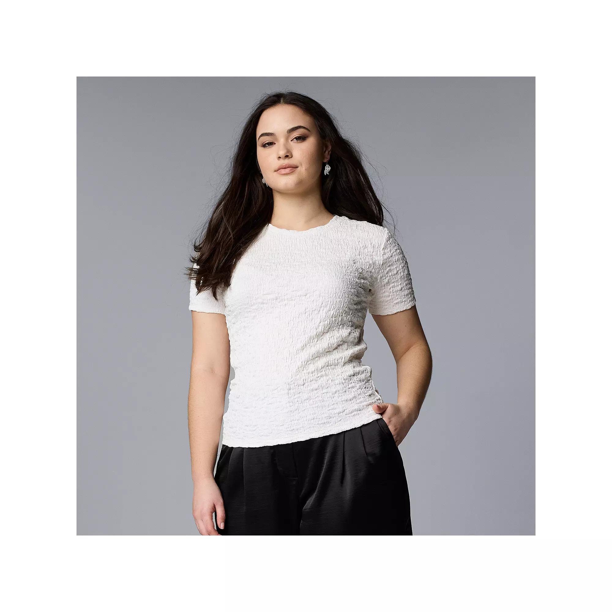 Women's Simply Vera Vera Wang Textured Tee,  Product Image
