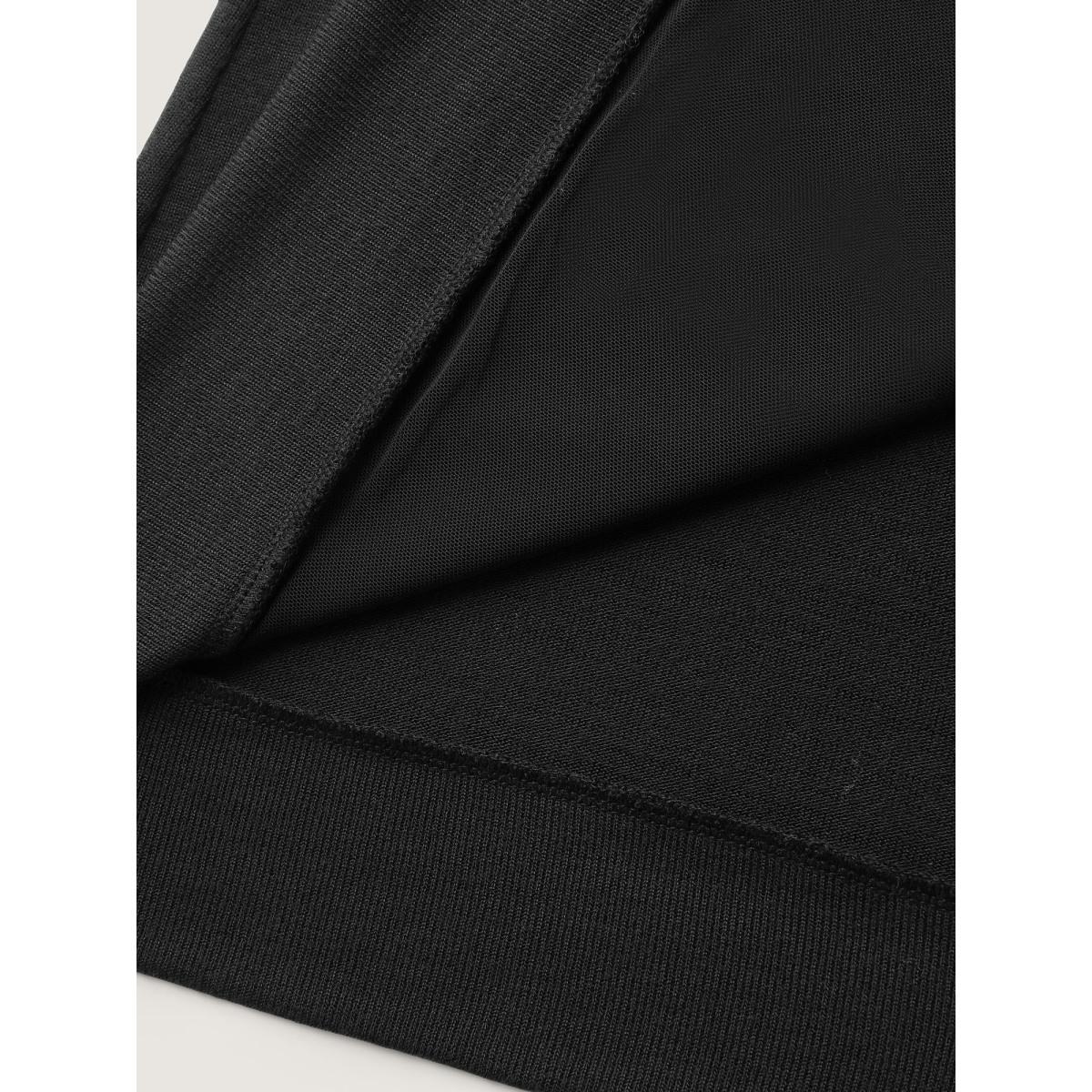 Plus Size Floral Embroidery Stretch Knit Button Top Women Black Retro Embroidered Ladies Elegant Winter Coats BloomChic 14-16/1X Product Image