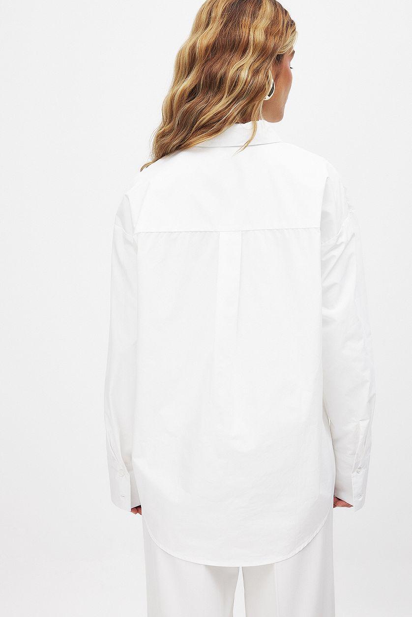 Oversized Long Sleeve Cotton Shirt Product Image