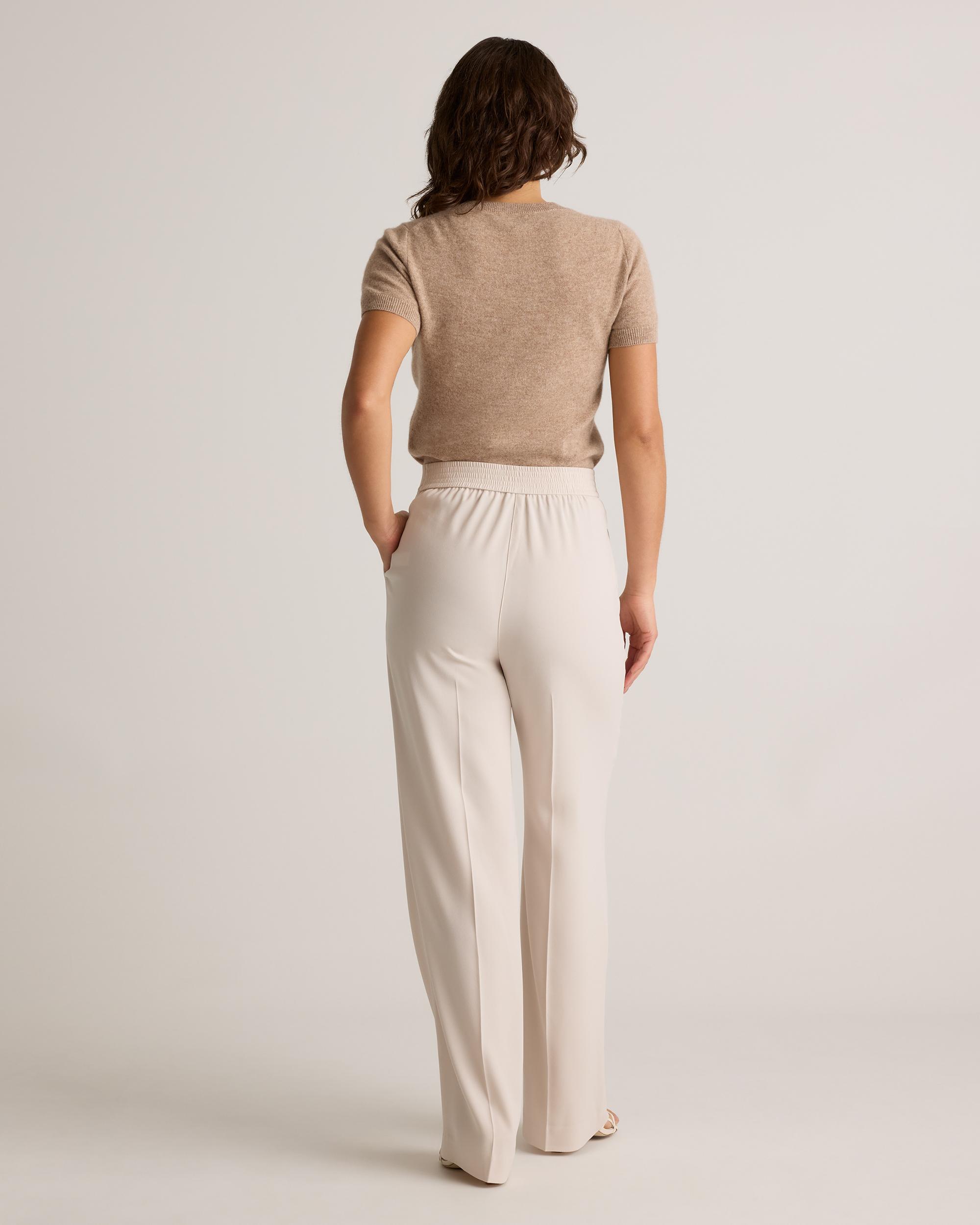 Quince | Women's Stretch Crepe Classic Trouser Pants Recycled Polyester Product Image