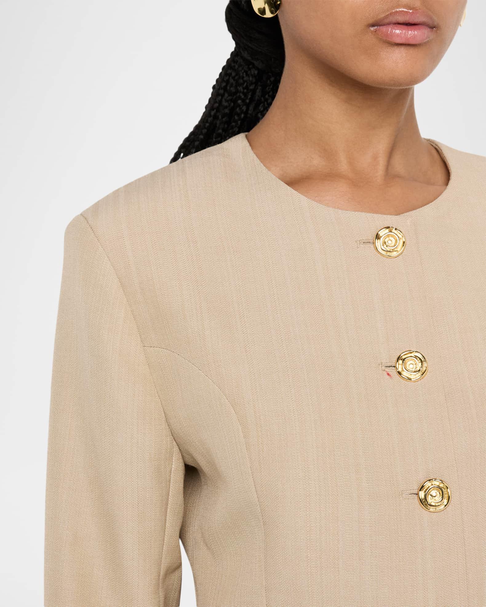 Frida Cropped Wool-Blend Blazer Product Image