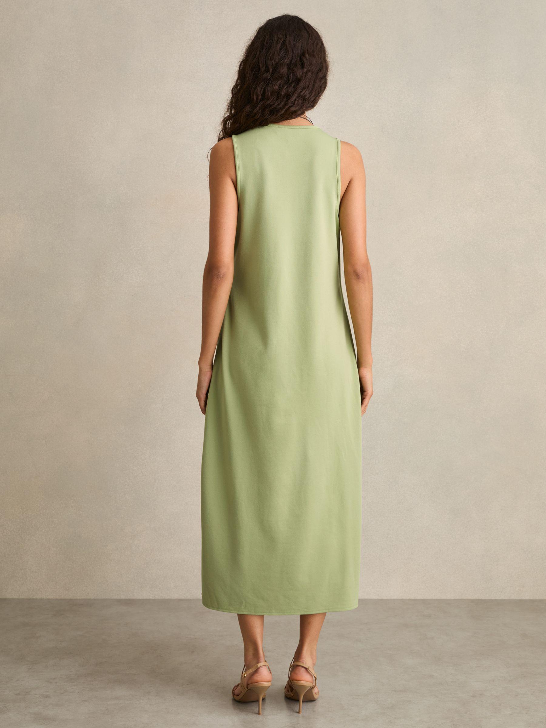 Jersey Knit Maxi Dress in Green Product Image