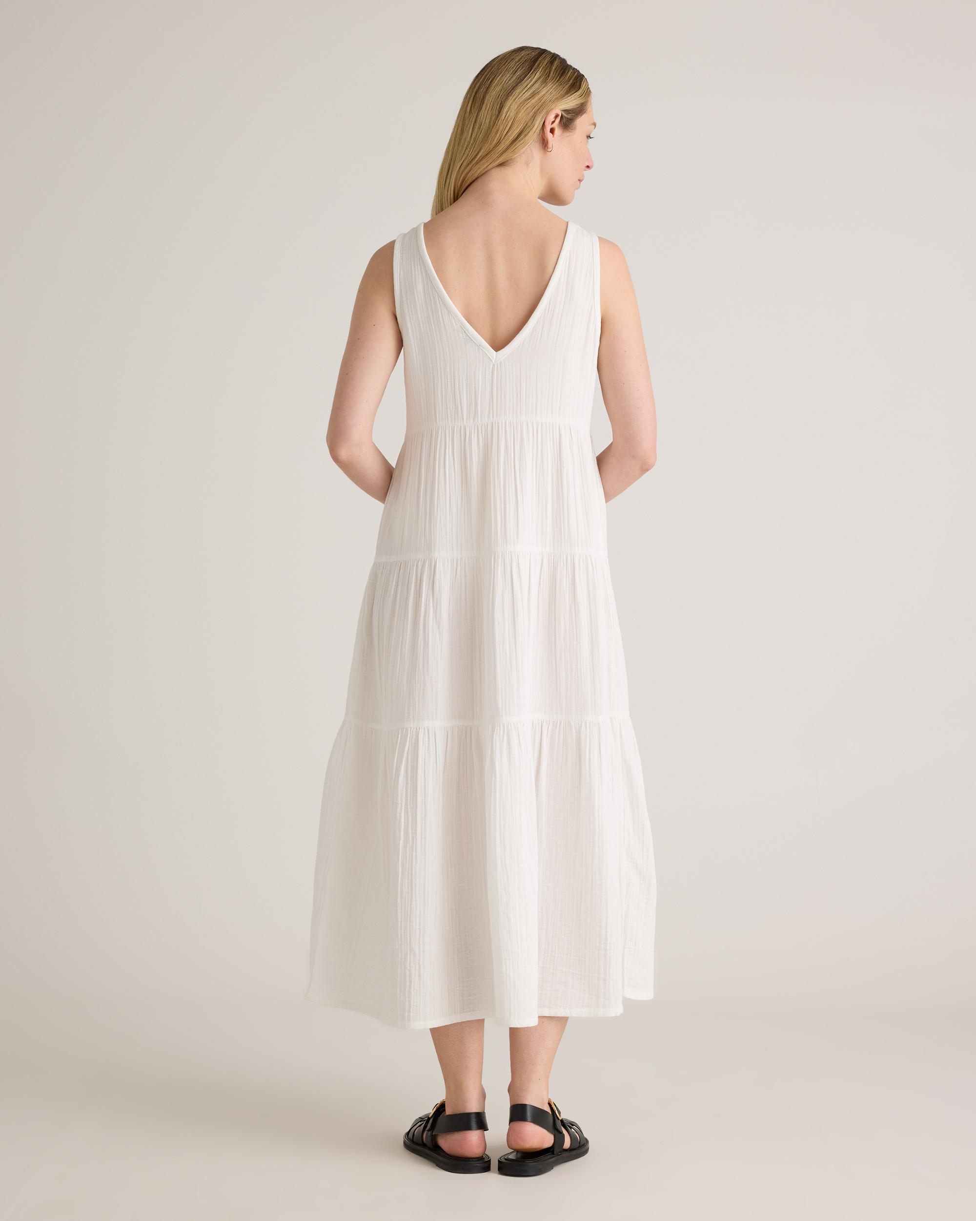 Quince | Women's Gauze Tiered Maxi Dress Organic Cotton Product Image