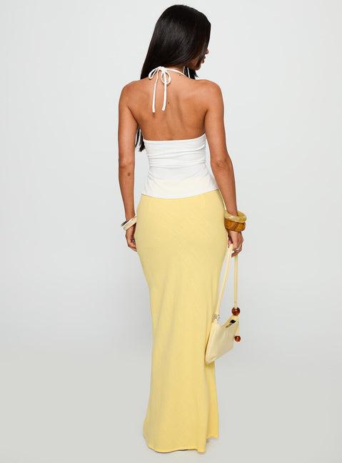 Jodie Maxi Skirt Lemon Yellow Product Image