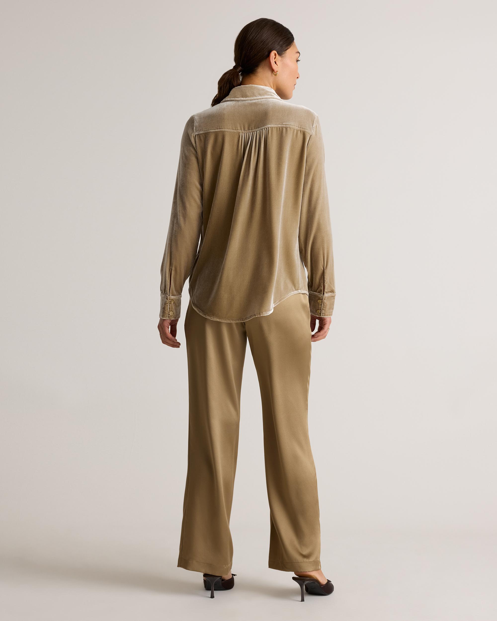 Quince | Women's Drawstring Wide Leg Pants Size XL, Silk Product Image