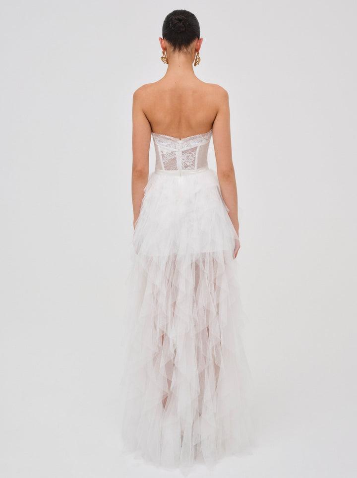 Bustier Gown — White Product Image