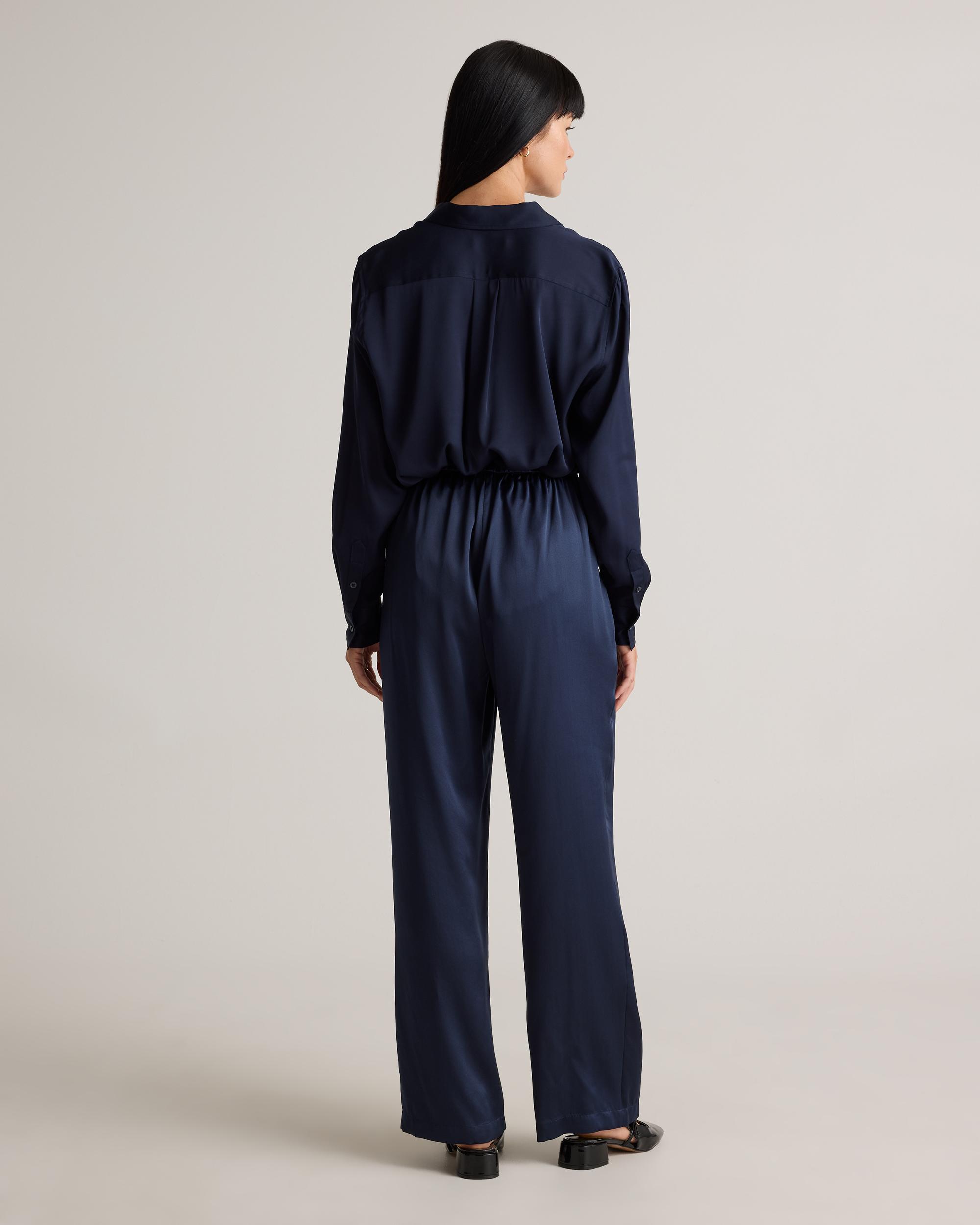 Quince | Women's Drawstring Wide Leg Pants Size XL, Silk Product Image