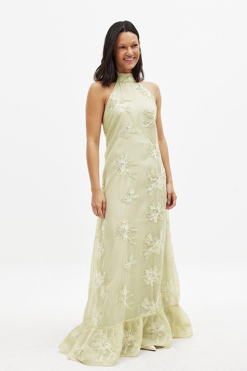 Embellished Halterneck Maxi Dress Product Image