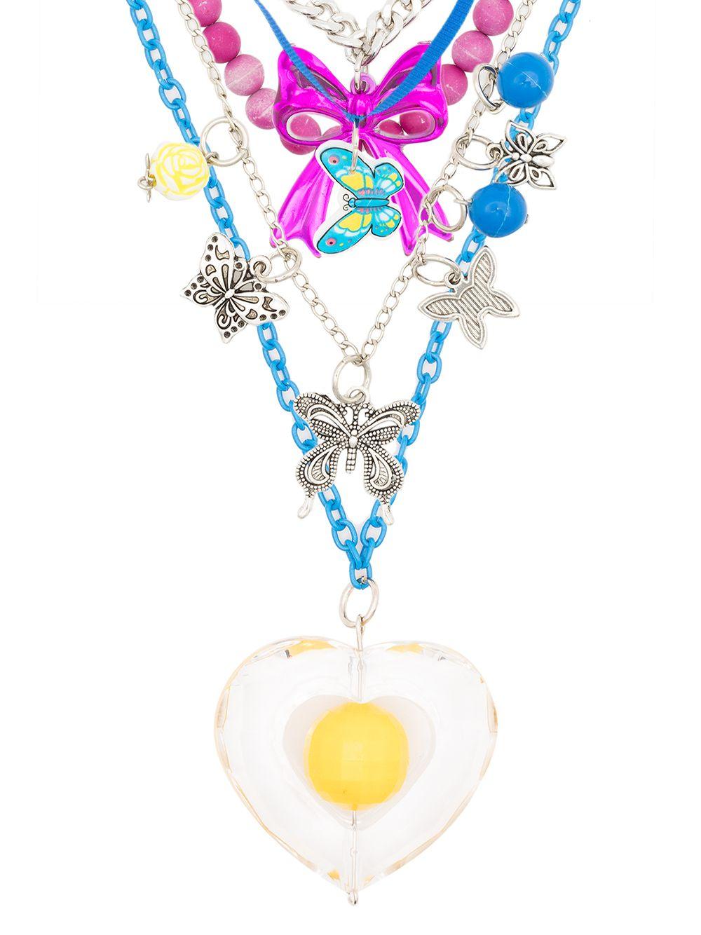 heart multi chain necklace Product Image