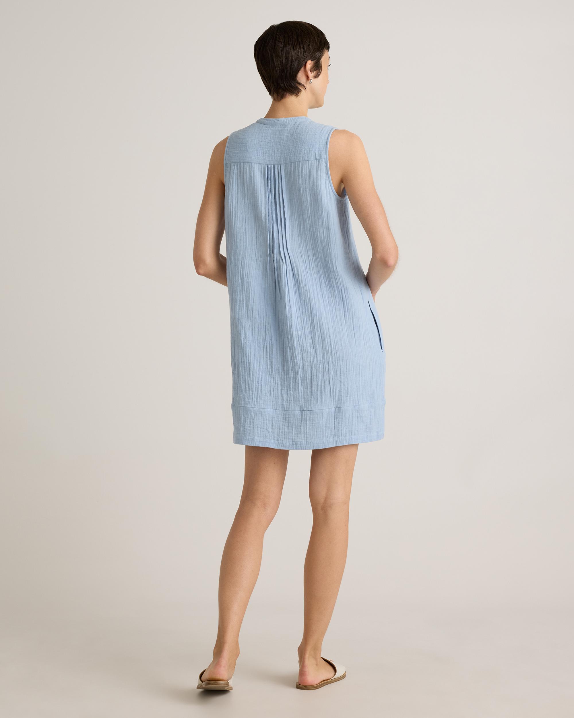 Quince | Women's Gauze Sleeveless Swing Dress Size XS, Organic Cotton Product Image