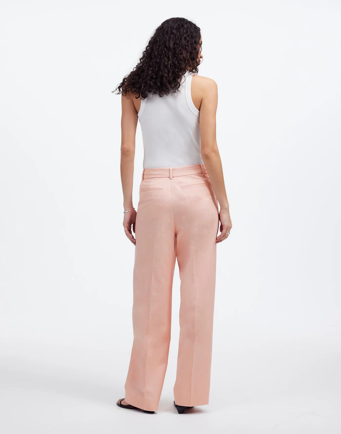 Petite Slouchy Straight Pants in Drapey Twill Product Image