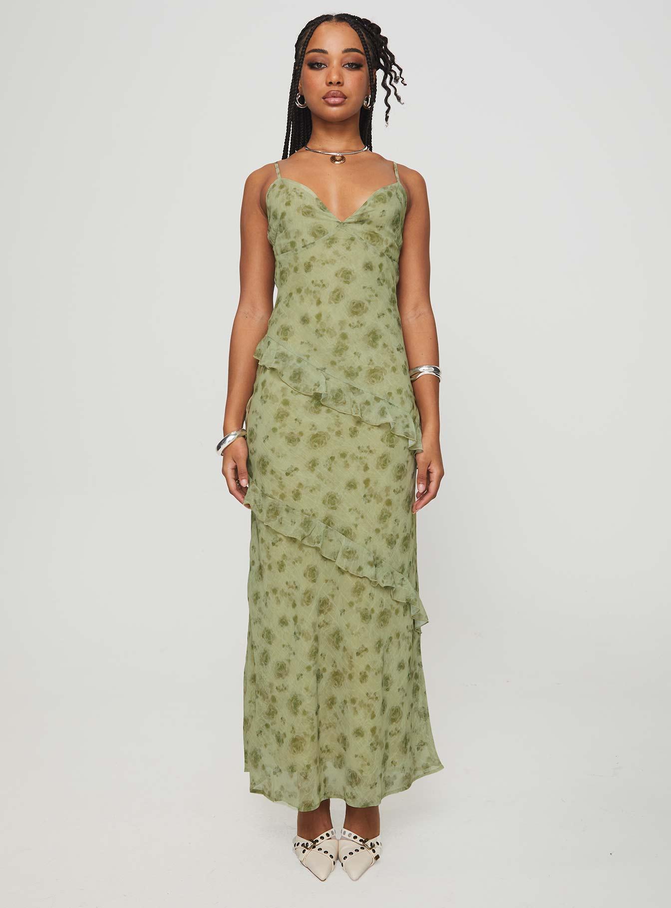 Teffoli Maxi Dress Green Product Image