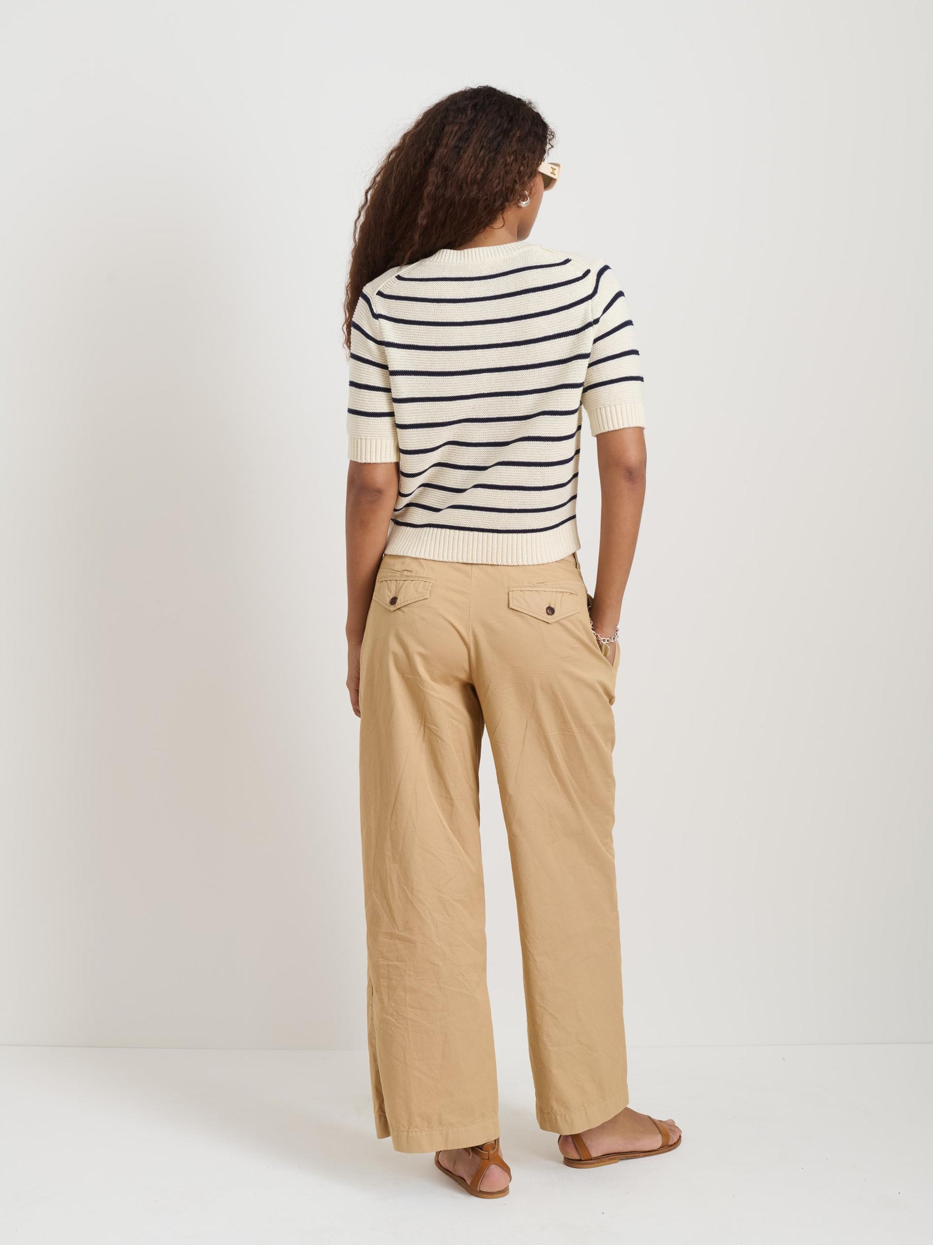Elle Striped Sweater in Cotton Linen Product Image