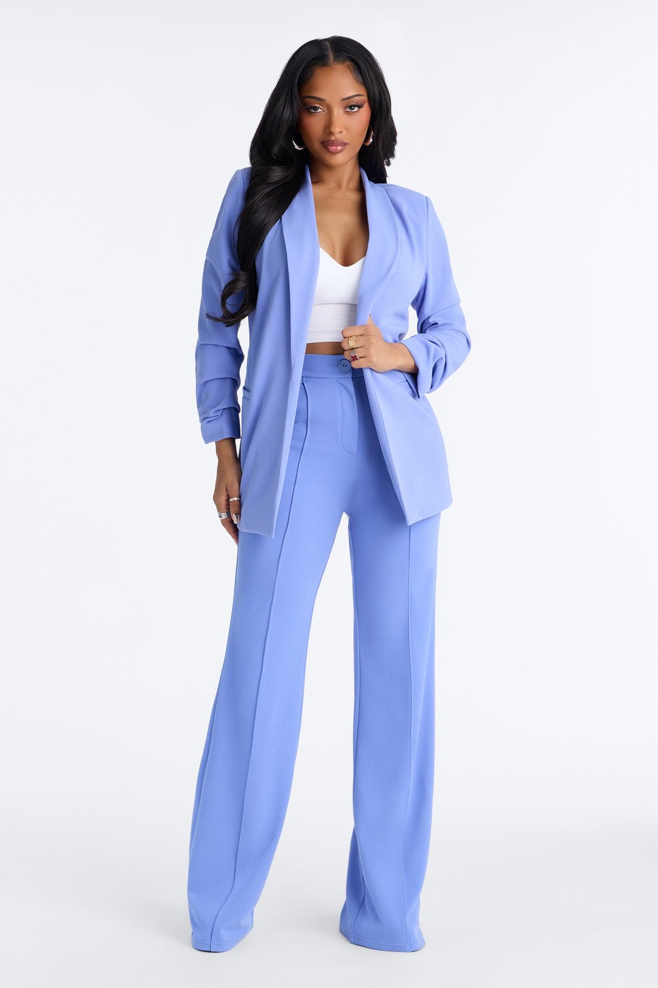 The Celine Blazer - Periwinkle Female Product Image