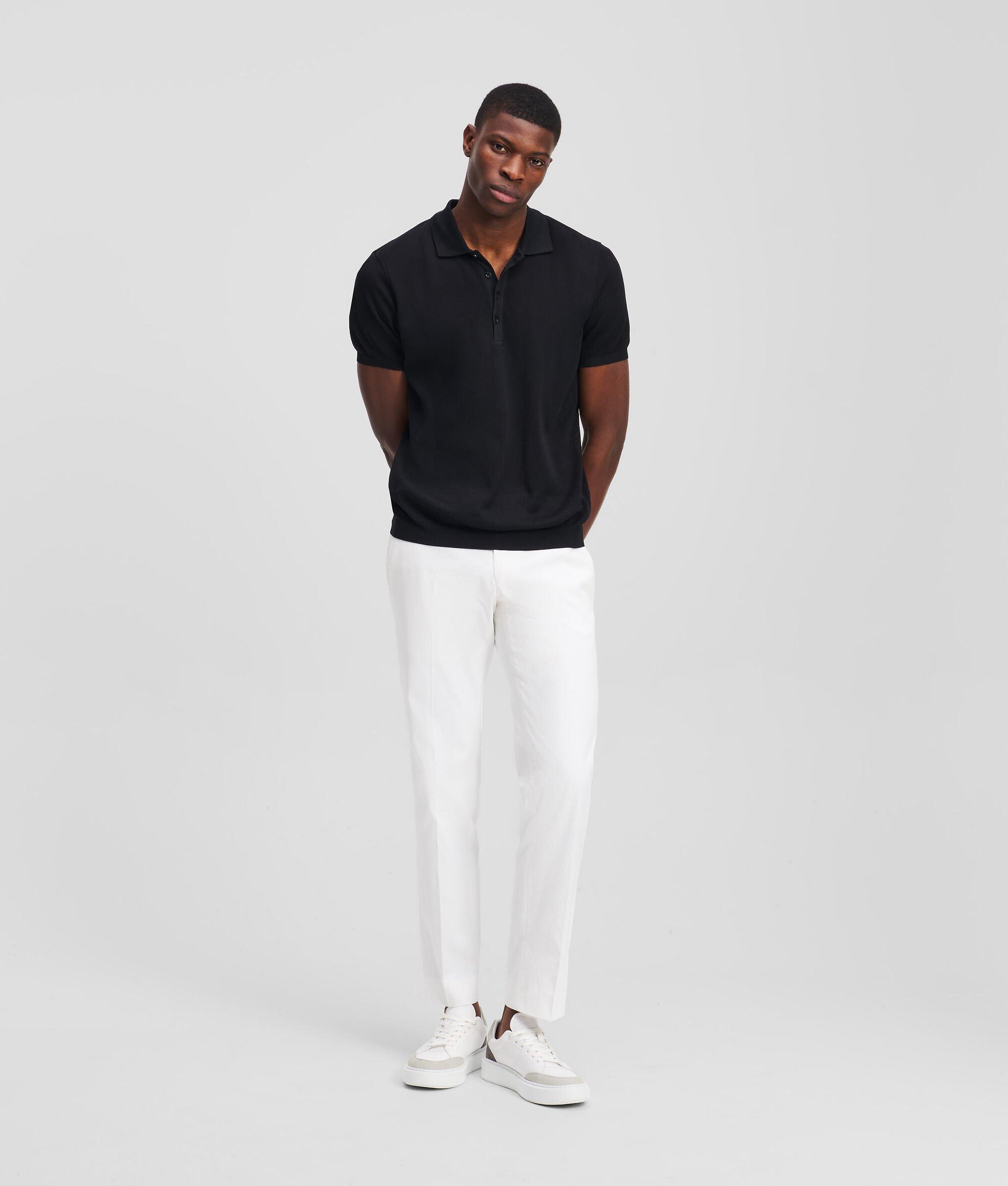 KNITTED BUTTON-UP POLO SHIRT Product Image