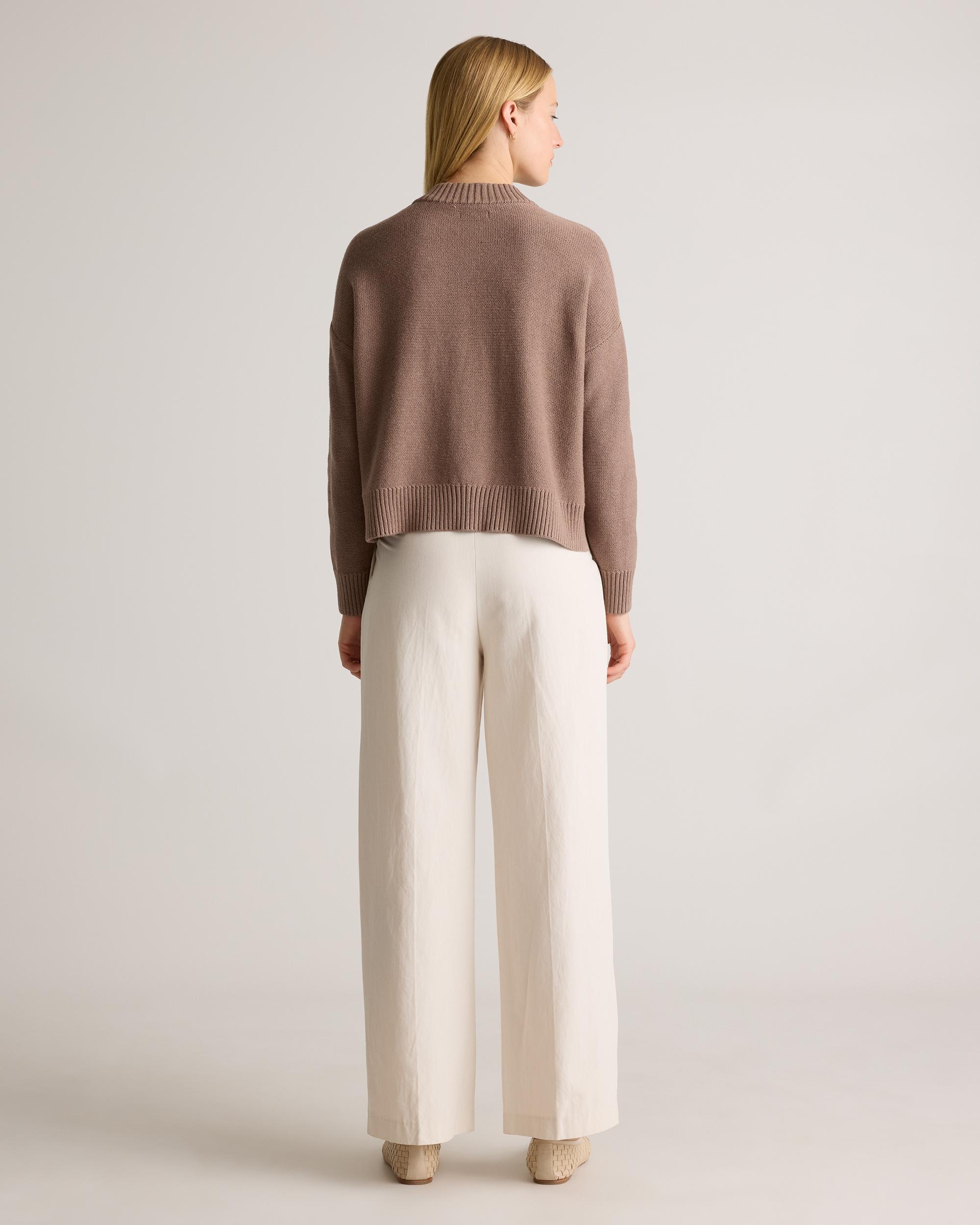 Quince | Women's Cropped Cardigan Sweater Size XL, Organic Cotton Product Image