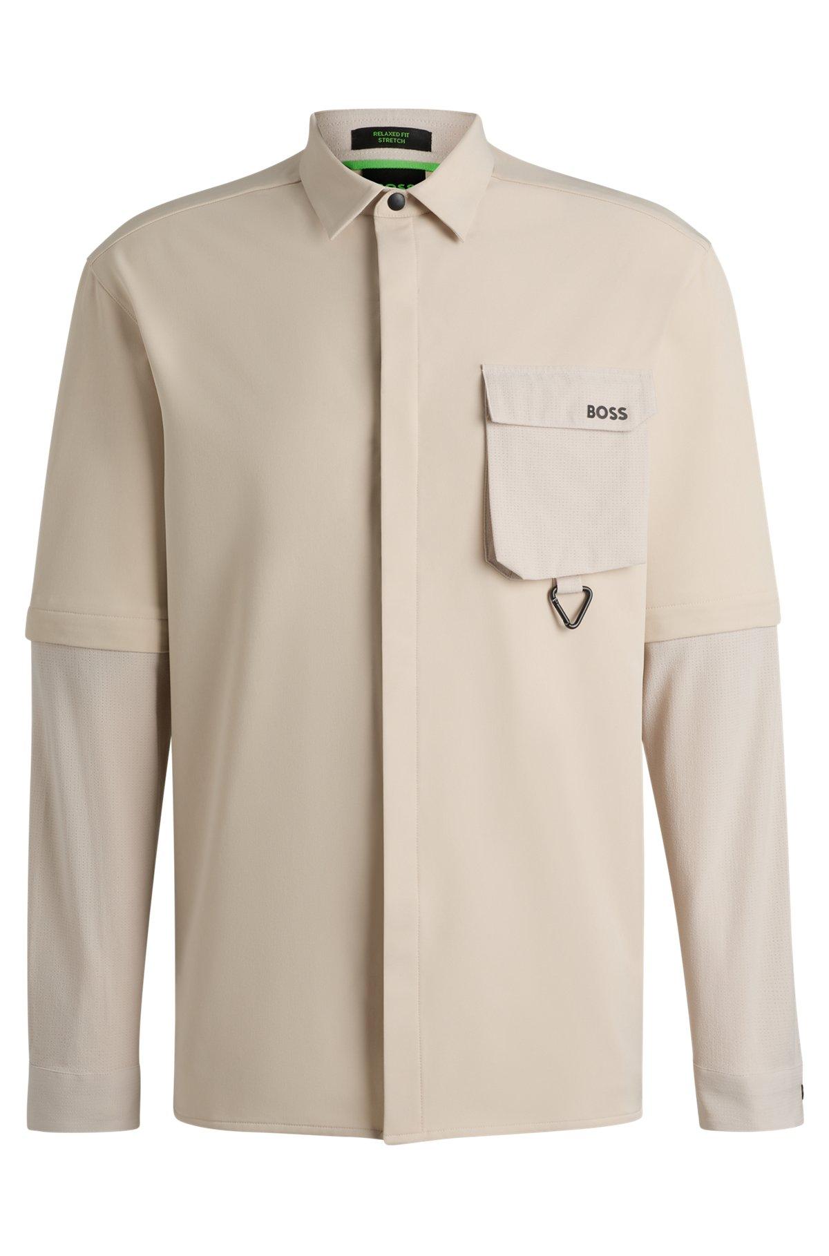 Relaxed-fit shirt with zip-off sleeves Product Image