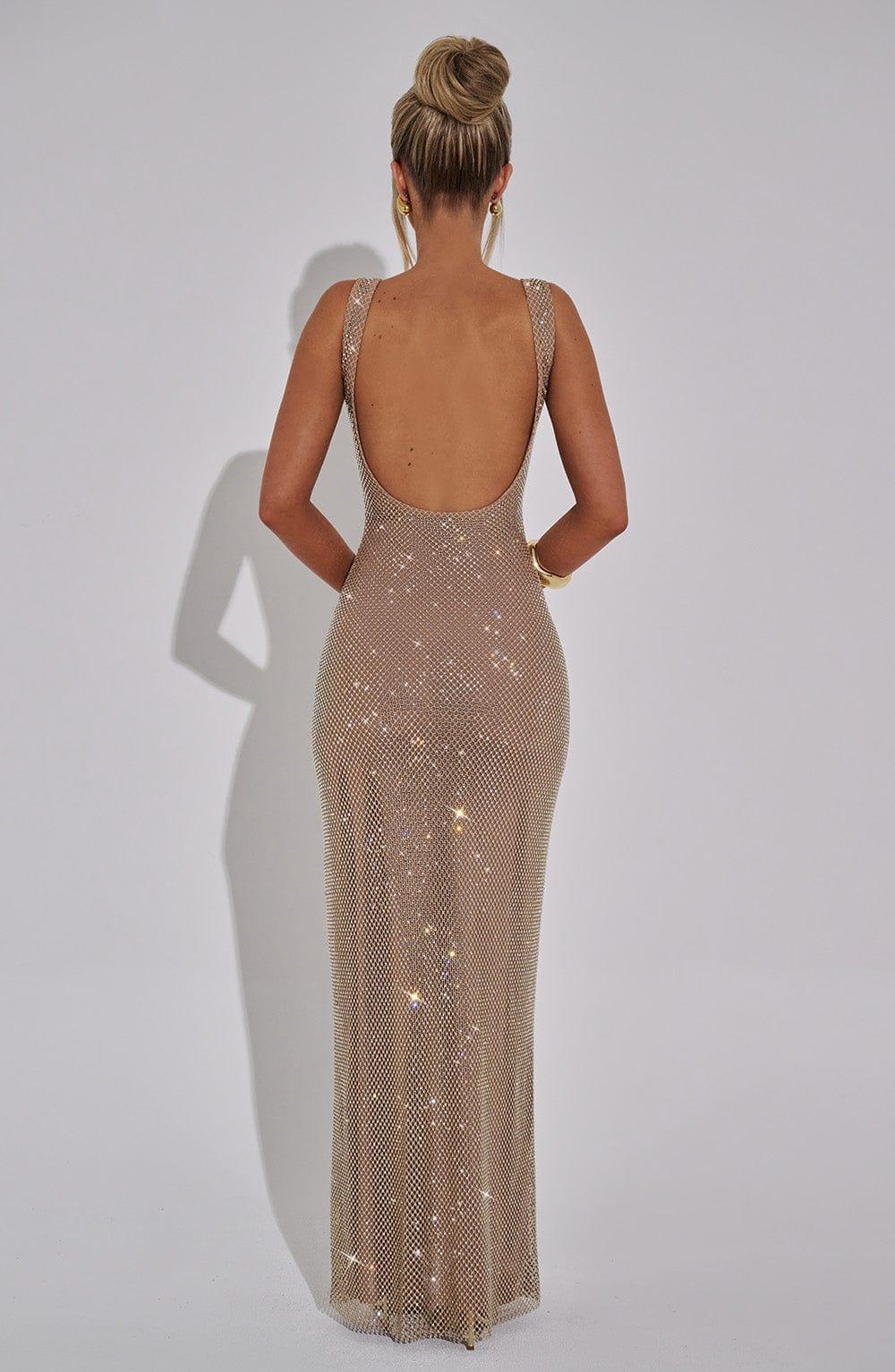 Petra Maxi Dress - Gold Product Image