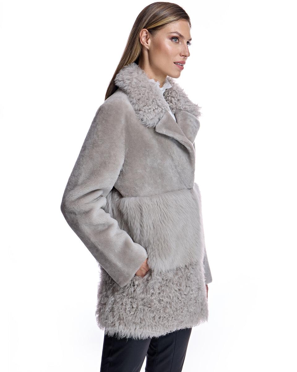 Reversible Mixed Media Shearling Jacket Product Image