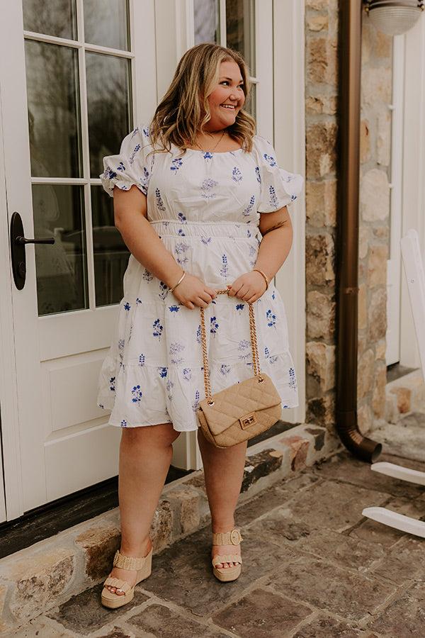 Botanical Moment Embroidered Mini Dress Curves Product Image