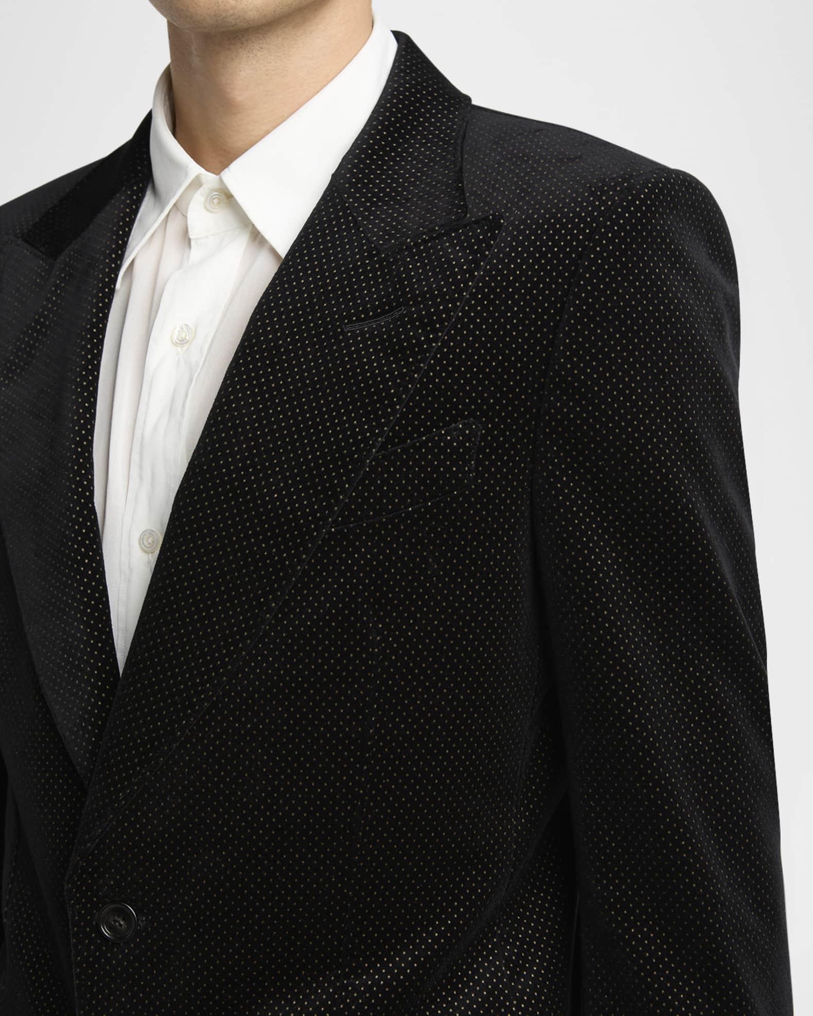 Men's Dyllan Velvet Polka Dot Dinner Jacket Product Image