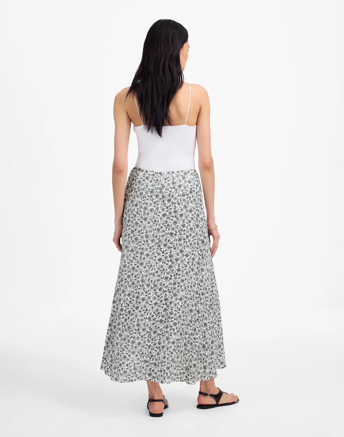 Midi Slip Skirt in Floral Product Image