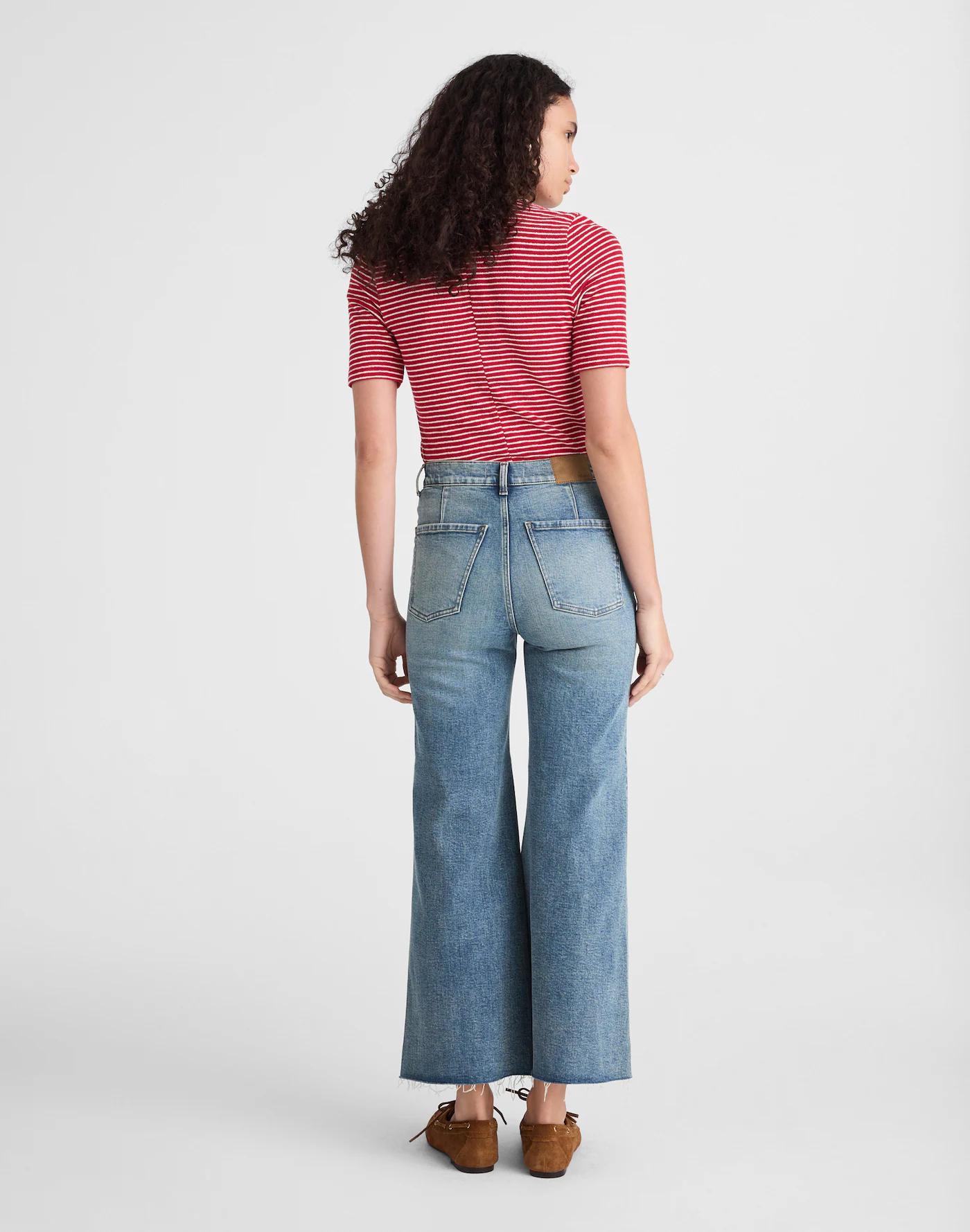 Flared Wide-Leg Crop Jeans Product Image