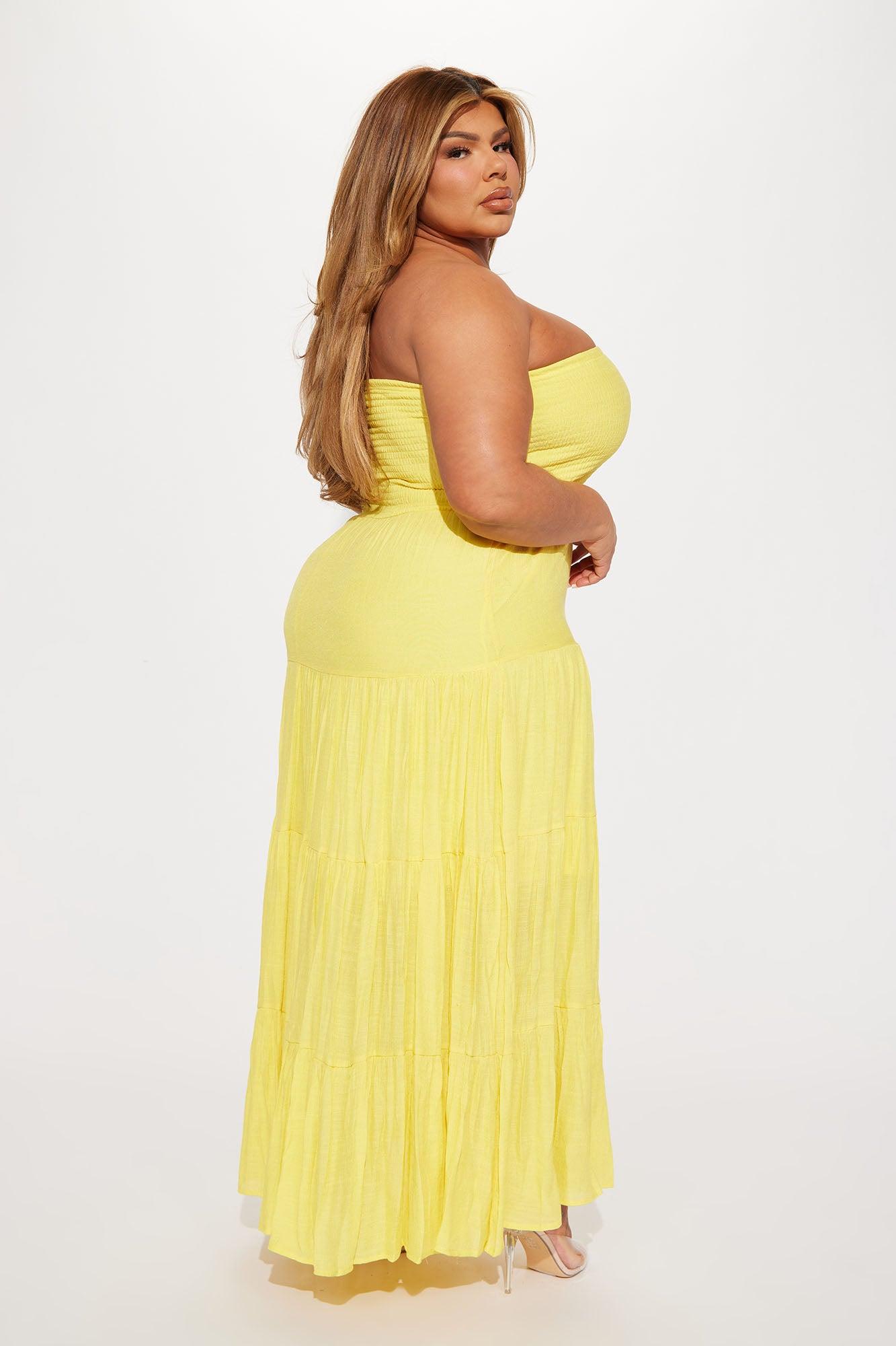 Almafi Coast Maxi Dress - Yellow Product Image