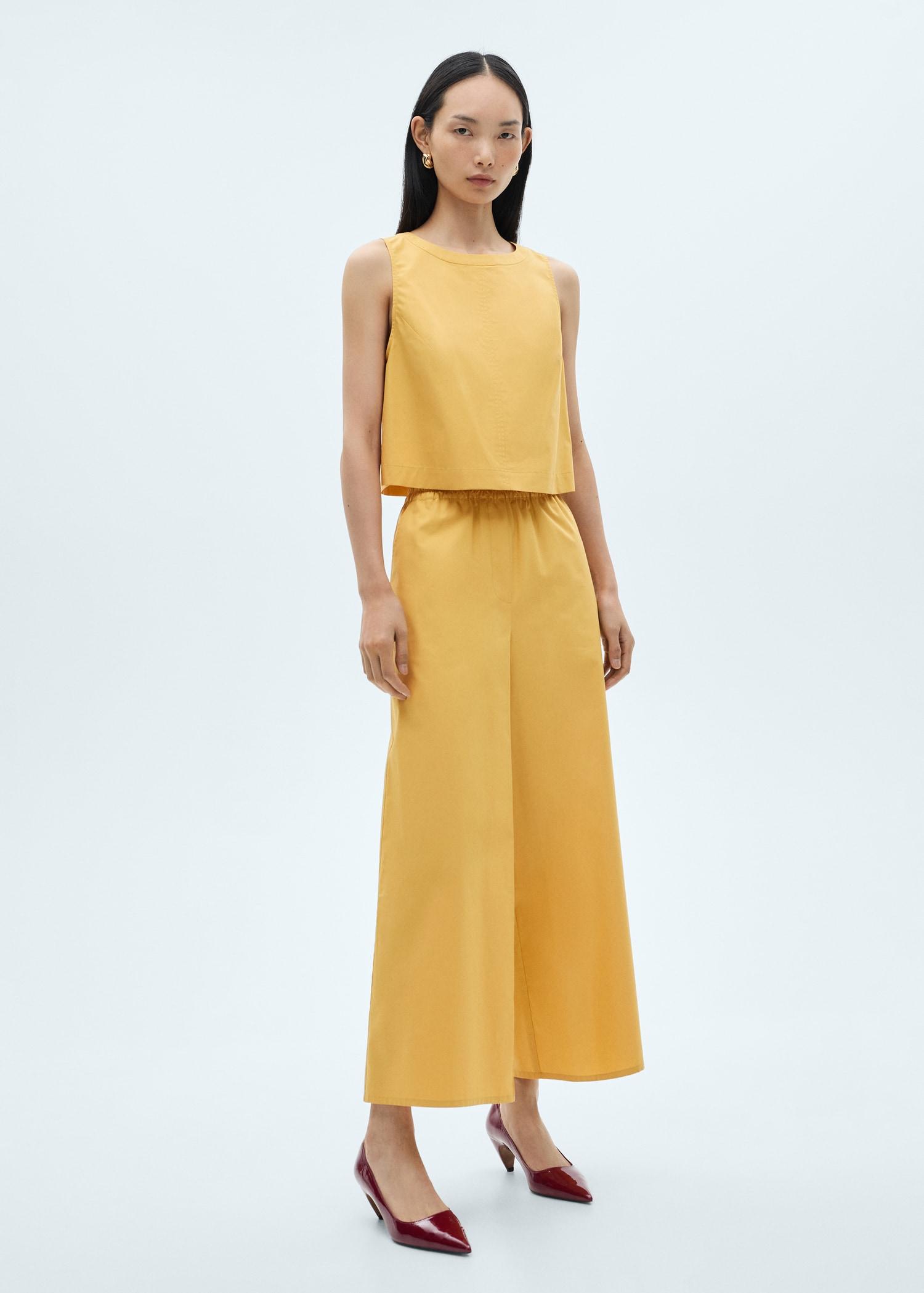 Cotton crop top - Women | MANGO USA Product Image