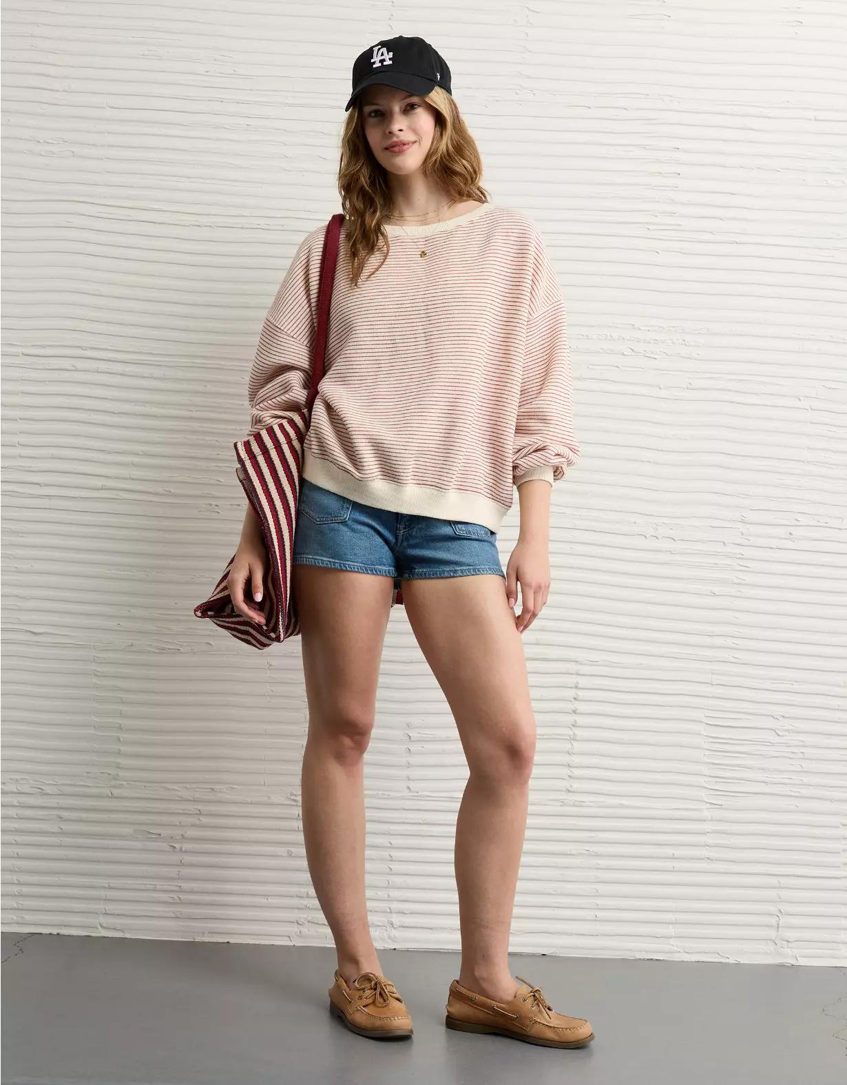 AE Stretch Denim Perfect Shortie Product Image