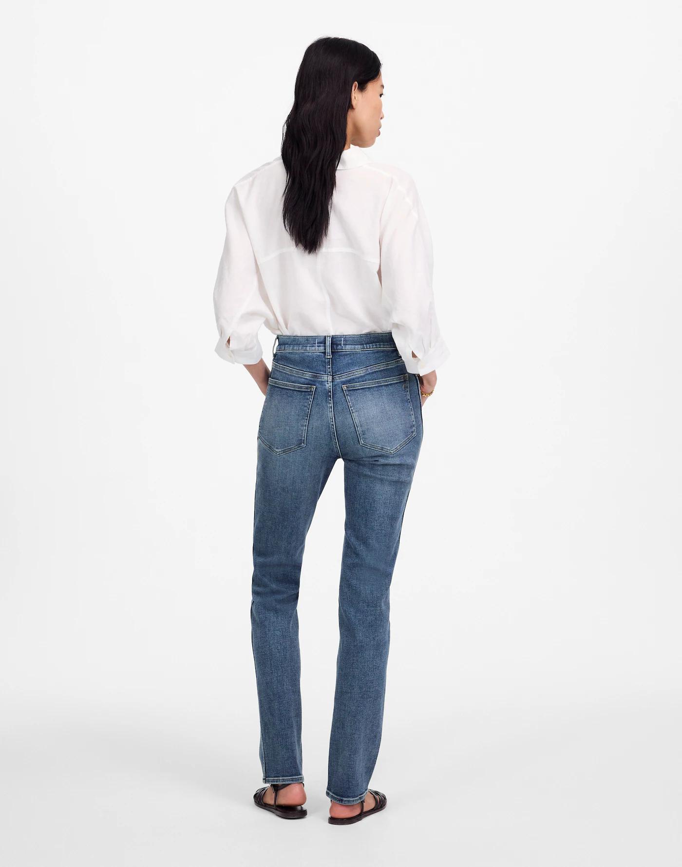 Petite High-Rise Stovepipe Jeans in Ashland Wash Product Image